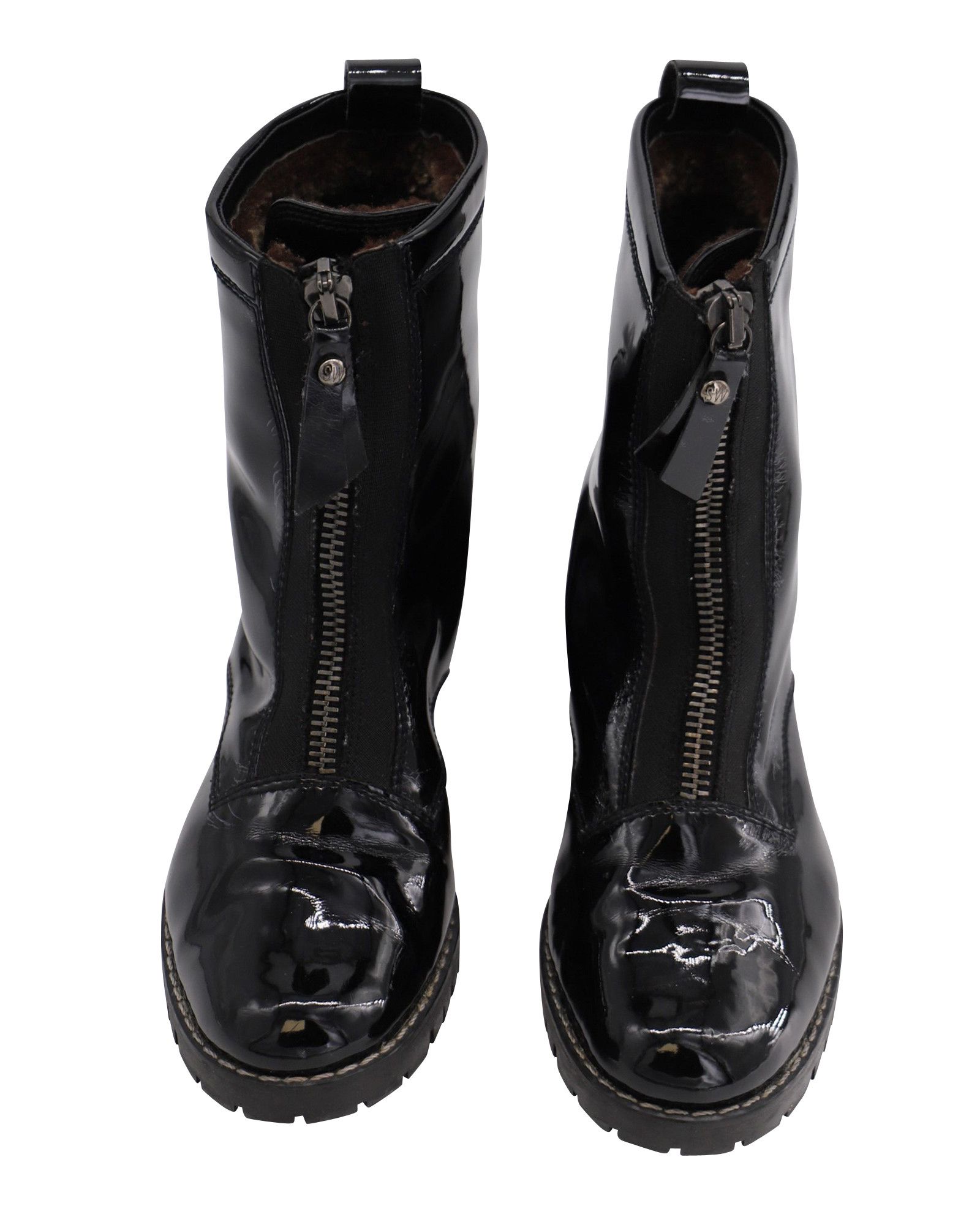 Stuart Weitzman Stuart Weitzman Zip Up Boots in Black Patent Leather Size US 7.5 / IT 37.5 - 2 Thumbnail