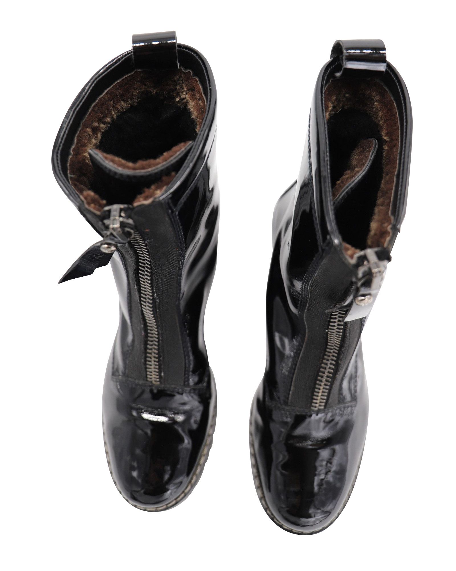 Stuart Weitzman Stuart Weitzman Zip Up Boots in Black Patent Leather Size US 7.5 / IT 37.5 - 5 Thumbnail