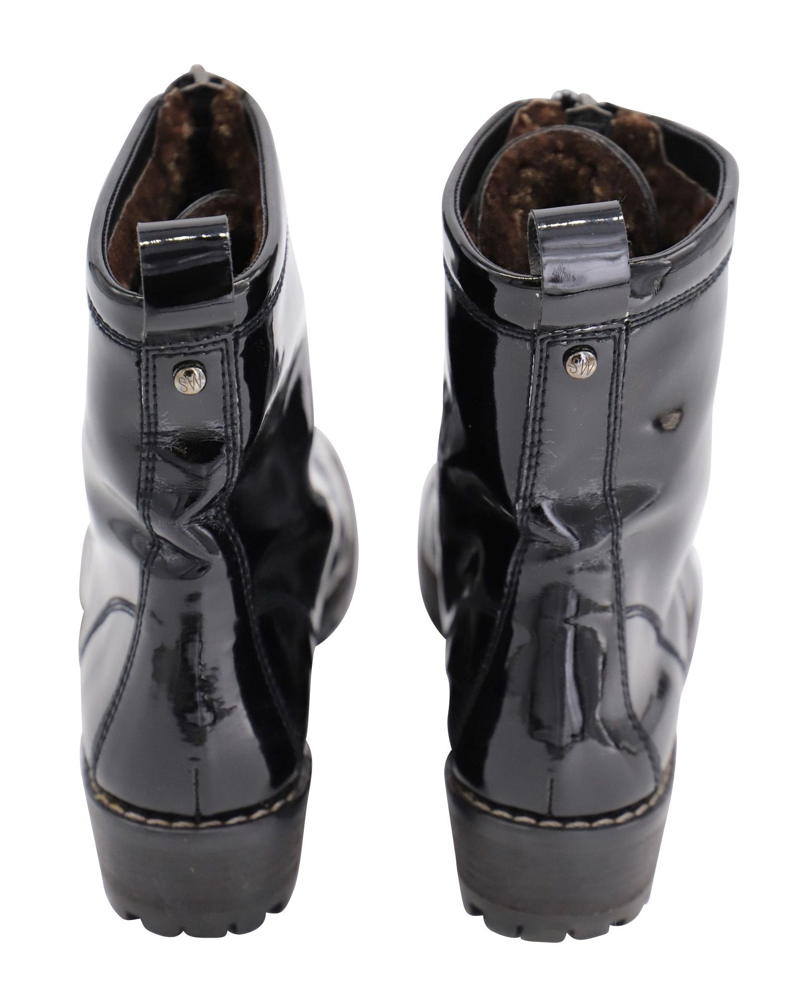 Stuart Weitzman Stuart Weitzman Zip Up Boots in Black Patent Leather Size US 7.5 / IT 37.5 - 3 Thumbnail