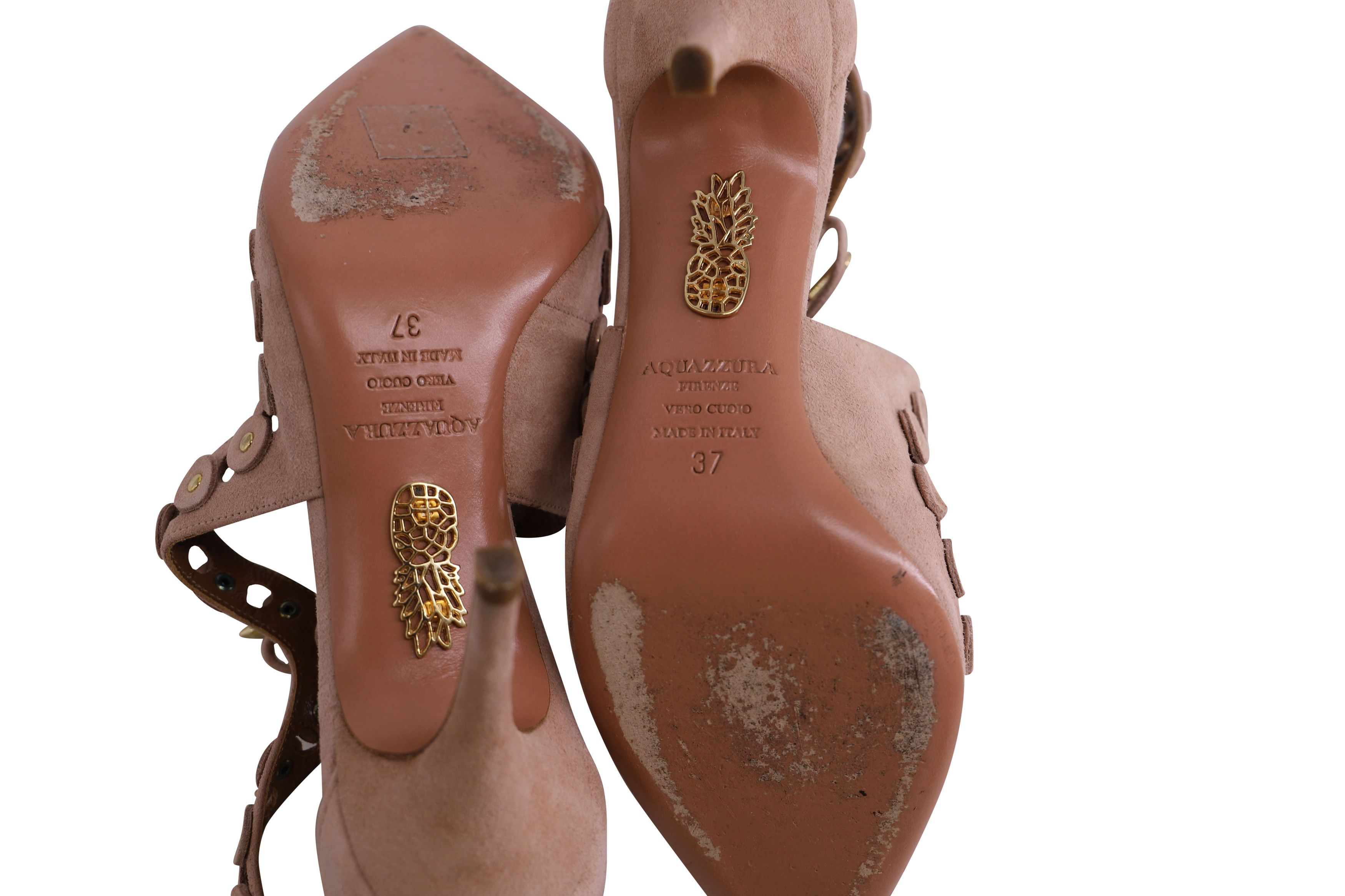 Aquazzura Aquazzura Theo Studs in Pink Suede Size US 8 / IT 38 - 6 Thumbnail