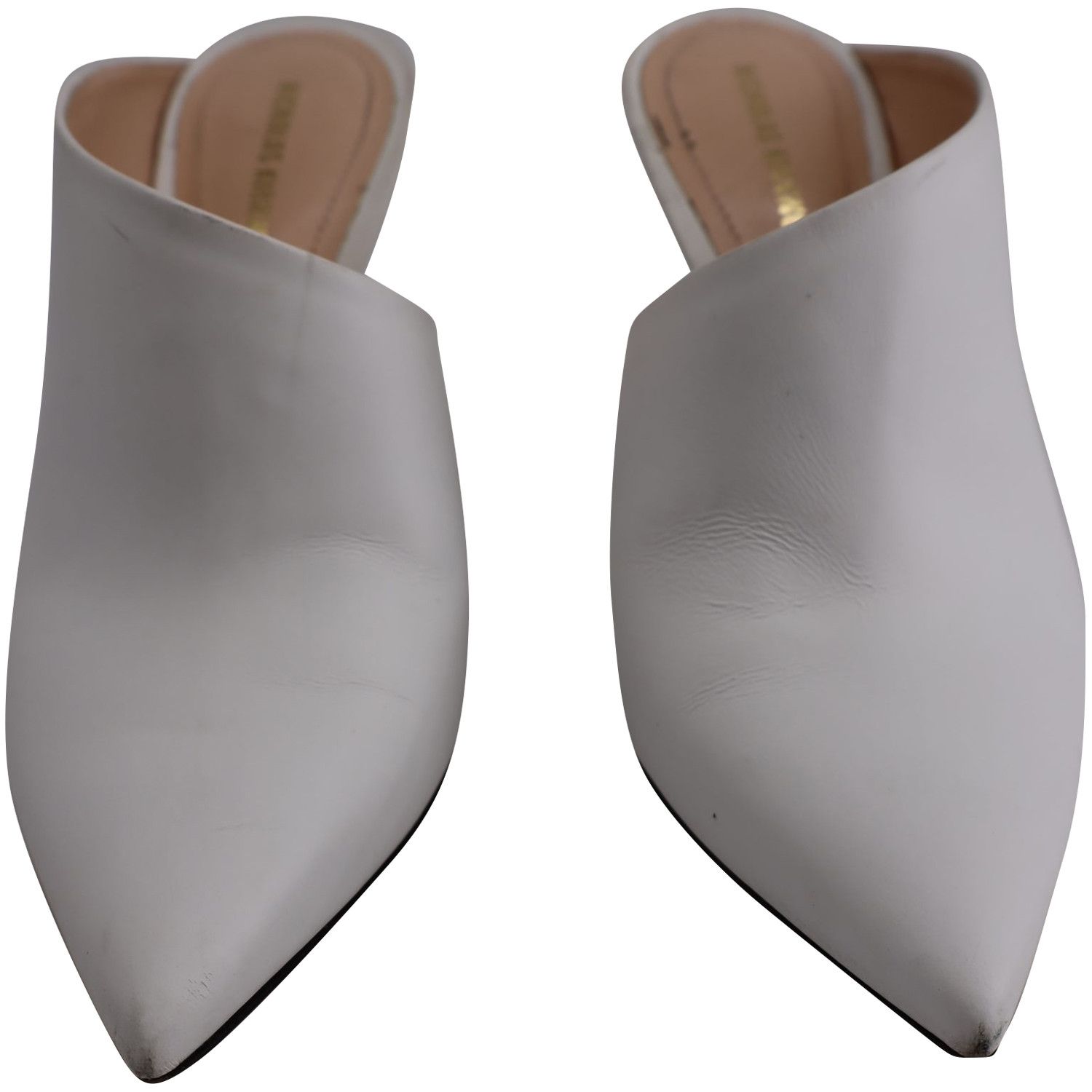 Nicholas Kirkwood Nicholas Kirkwood Heeled Mules with Pearl in White Leather Size US 5 / IT 35 - 3 Thumbnail