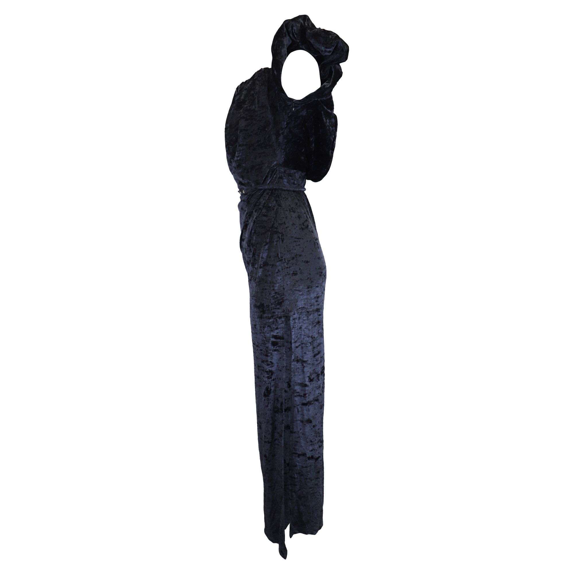Jacquemus Jacquemus La robe Velours LE CHOUCHOU Long Asymetric Draped Size L / US 10 / IT 46 - 2 Thumbnail