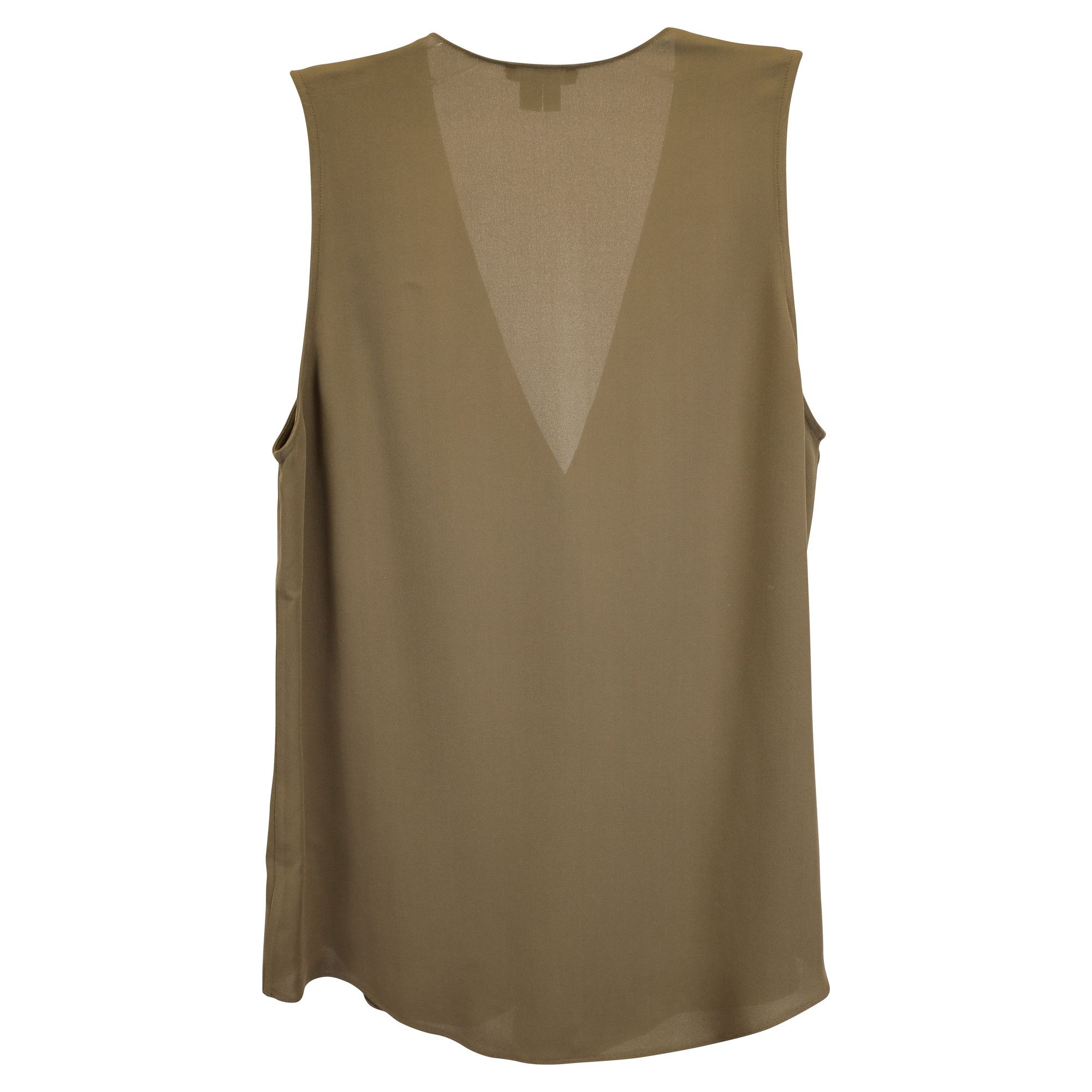 Theory Theory V-Neck Tank Top in Green Silk Size S / US 4 / IT 40 - 3 Thumbnail