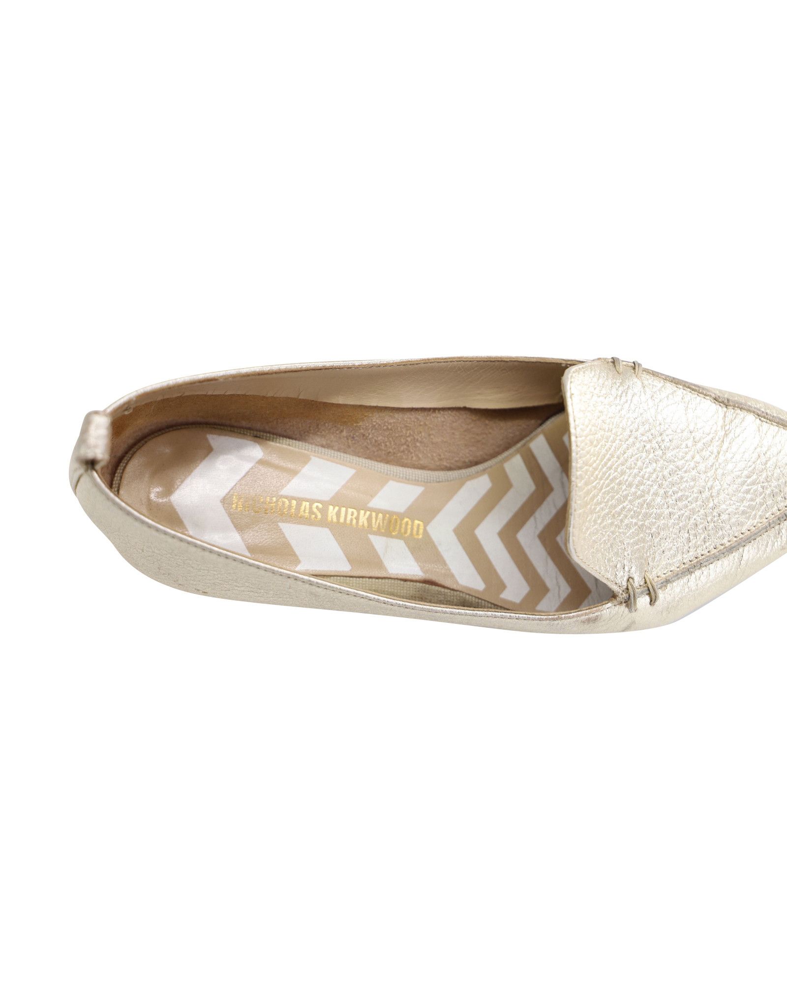 Nicholas Kirkwood Nicholas Kirkwood Beya Loafers in Gold Leather Size US 5.5 / IT 35.5 - 6 Thumbnail