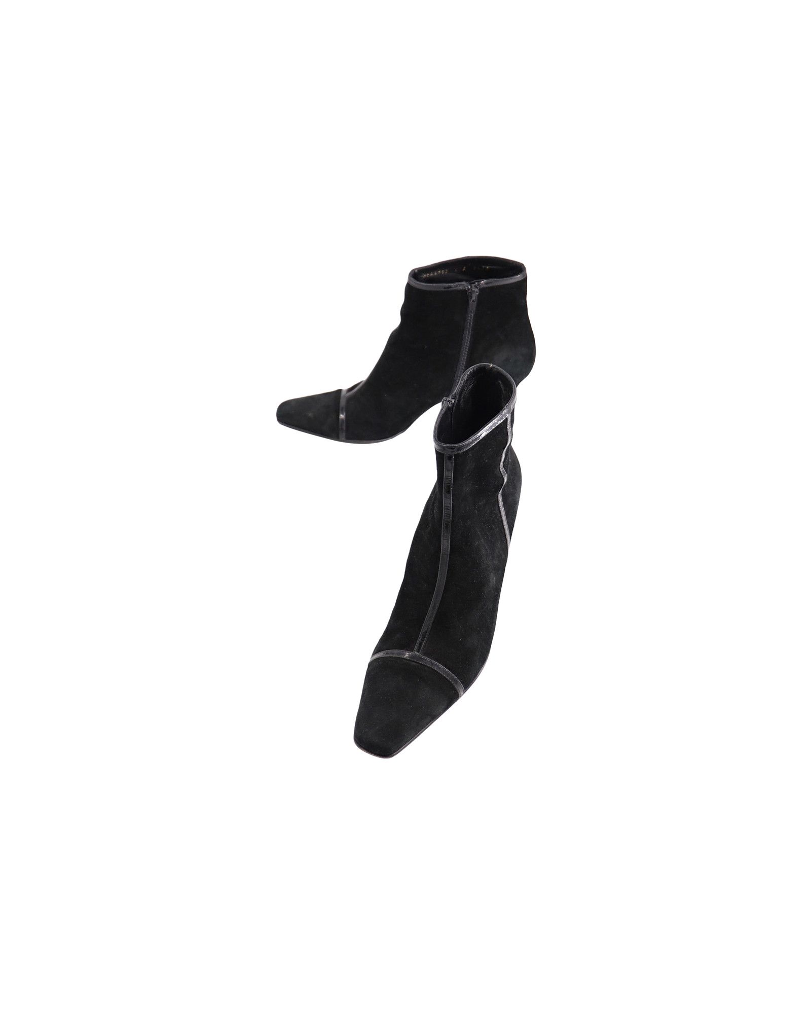 Salvatore Ferragamo Salvatore Ferragamo Mid Heel Ankle Boots in Black Suede Size US 9.5 / IT 39.5 - 9 Thumbnail