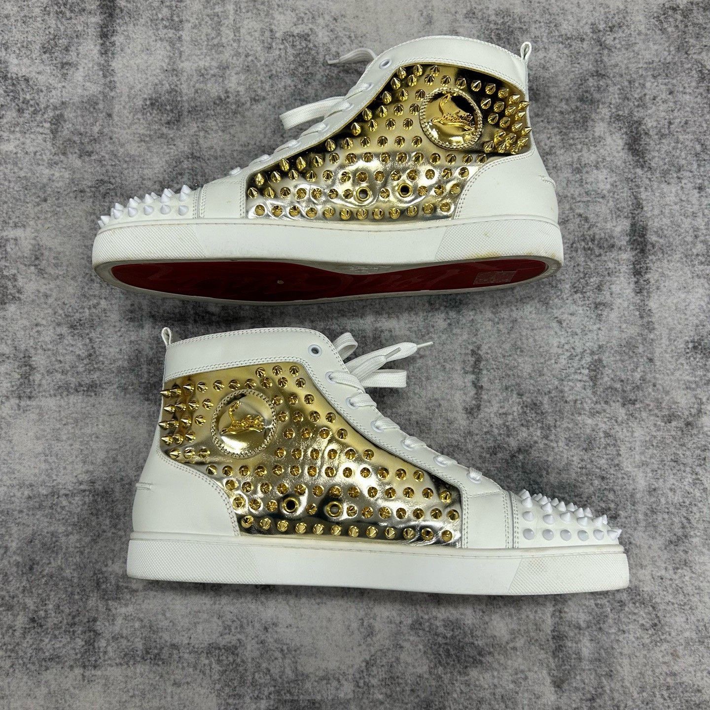 Christian Louboutin Christian Louboutin Studded High-Top Sneakers Size 13 Size US 13 / EU 46 - 4 Thumbnail