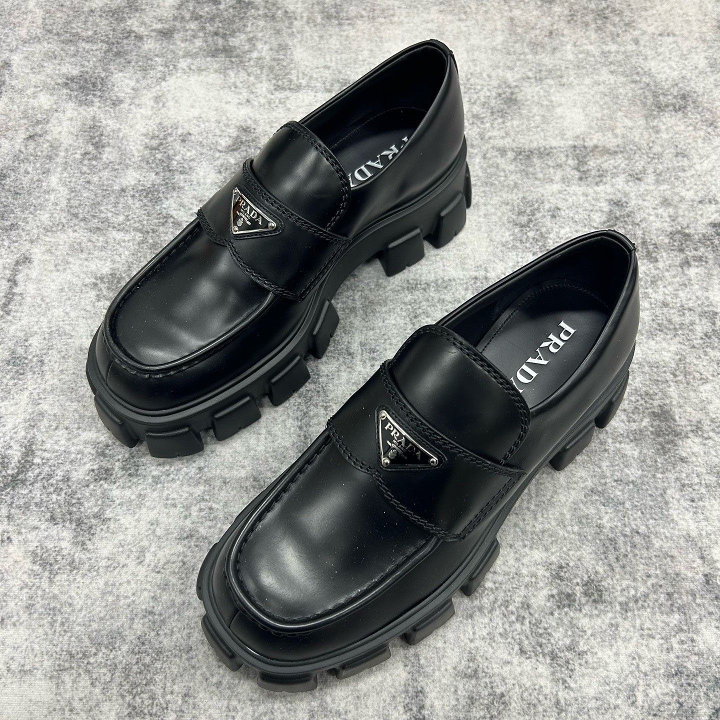 Prada Prada Triangle Logo Chunky Loafers Size 9.5 Size US 9.5 / EU 42-43 - 2 Thumbnail