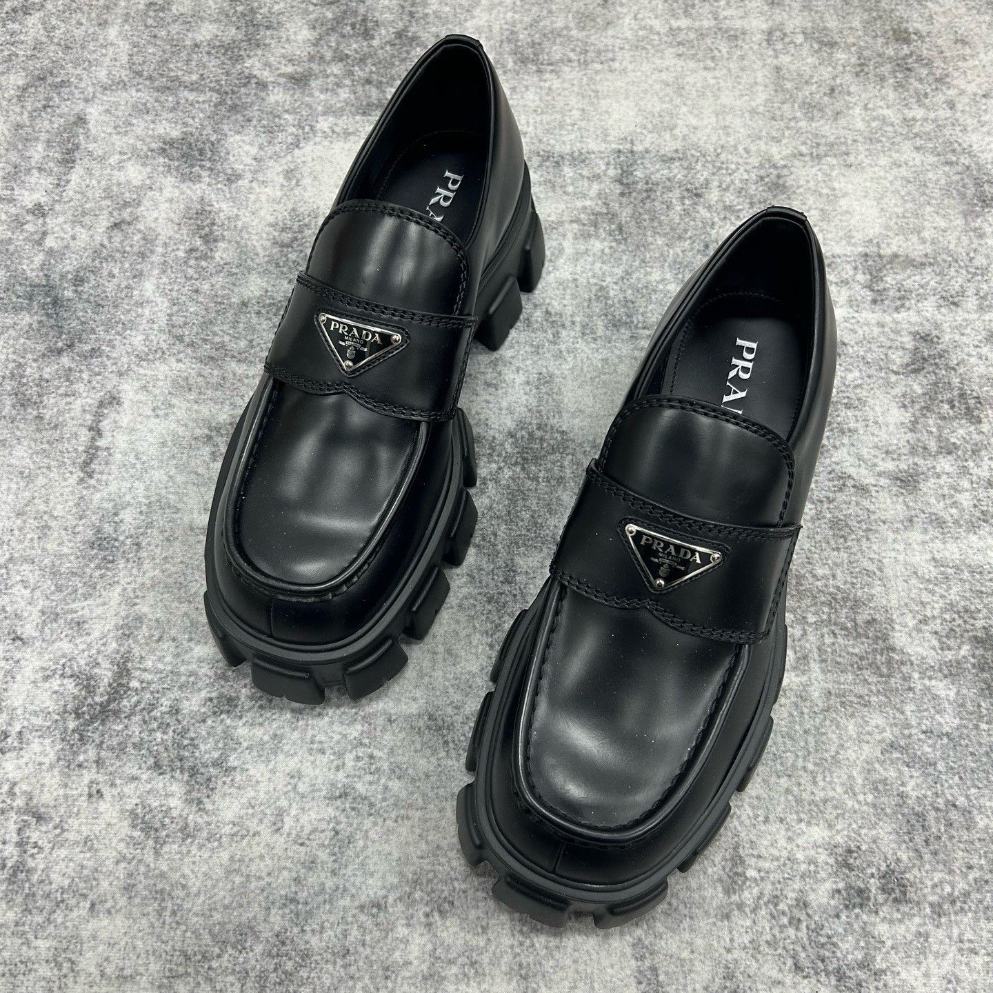 Prada Prada Triangle Logo Chunky Loafers Size 9.5 Size US 9.5 / EU 42-43 - 4 Thumbnail