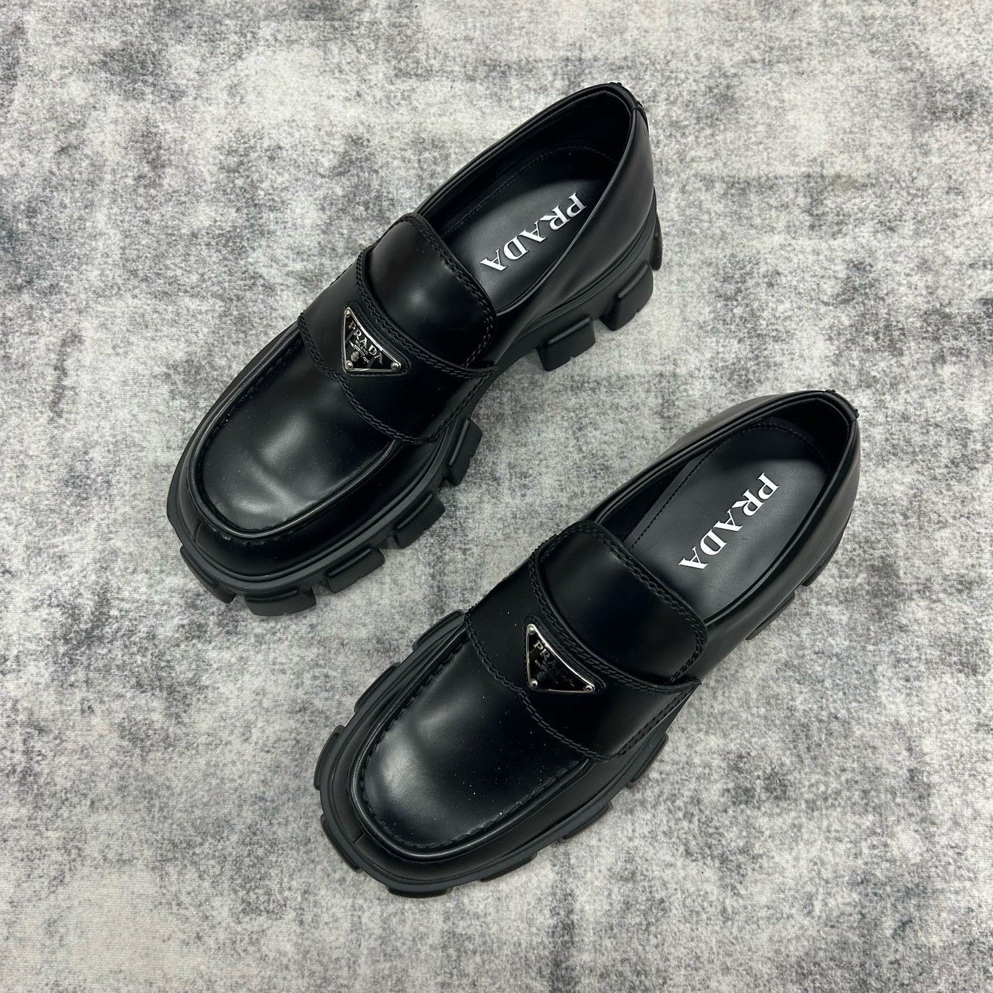 Prada Prada Triangle Logo Chunky Loafers Size 9.5 Size US 9.5 / EU 42-43 - 3 Thumbnail