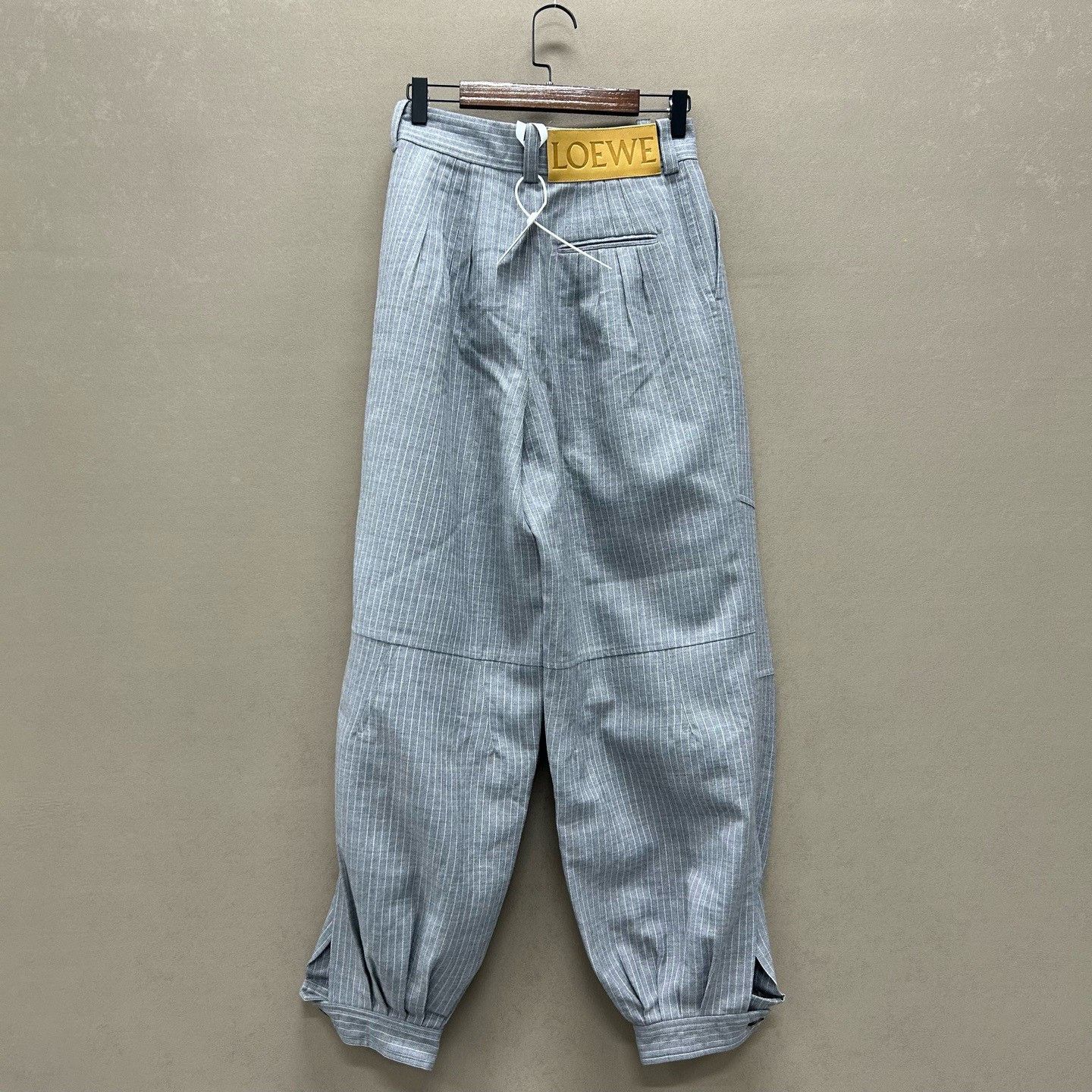 Loewe Loewe Pinstripe Wool Silk Pants Size 36 Size 25" / US 0 / IT 36 - 3 Thumbnail