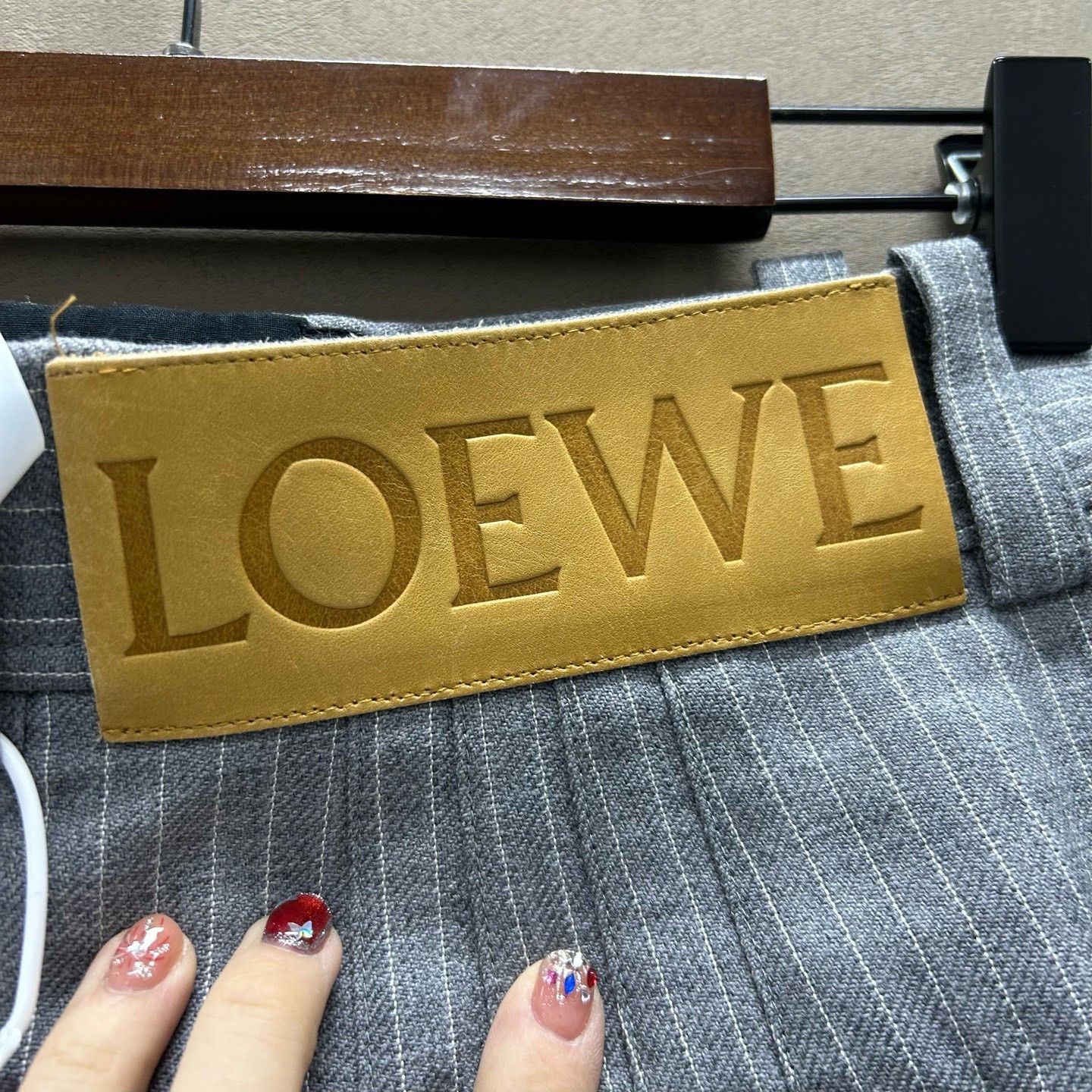 Loewe Loewe Pinstripe Wool Silk Pants Size 36 Size 25" / US 0 / IT 36 - 4 Thumbnail