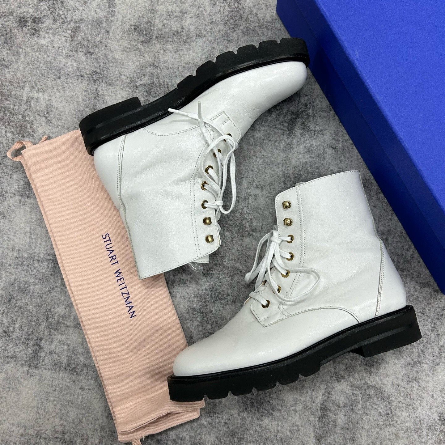 Stuart Weitzman Stuart Weitzman White Lace-Up Boots Size 6.5 Size US 6.5 / IT 36.5 - 6 Thumbnail