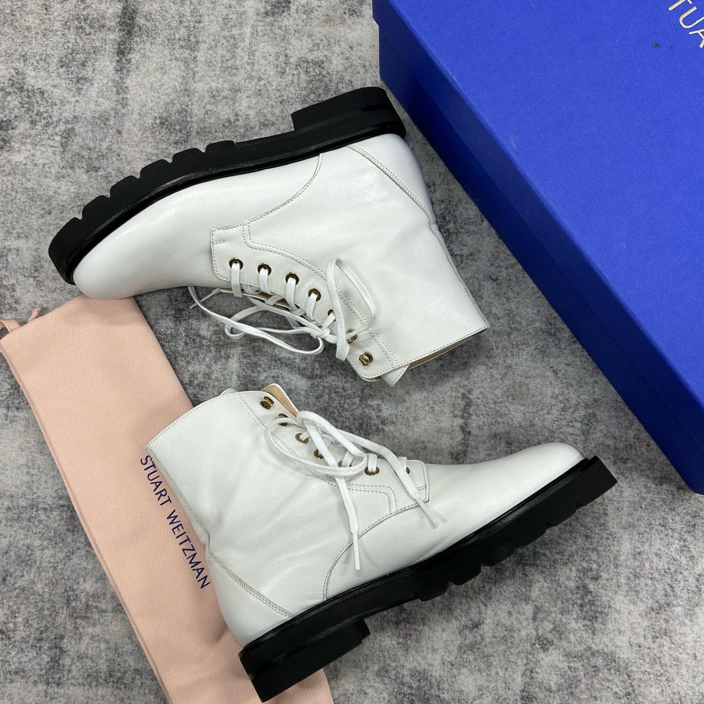 Stuart Weitzman Stuart Weitzman White Lace-Up Boots Size 6.5 Size US 6.5 / IT 36.5 - 5 Thumbnail