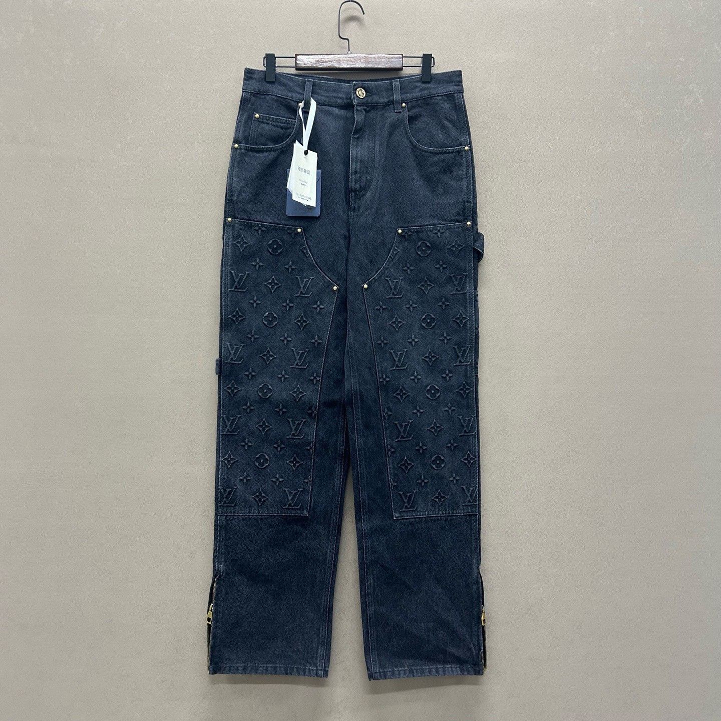 Louis Vuitton Louis Vuitton Monogram Embossed Denim Jeans Size 29 Size US 29 - 2 Thumbnail