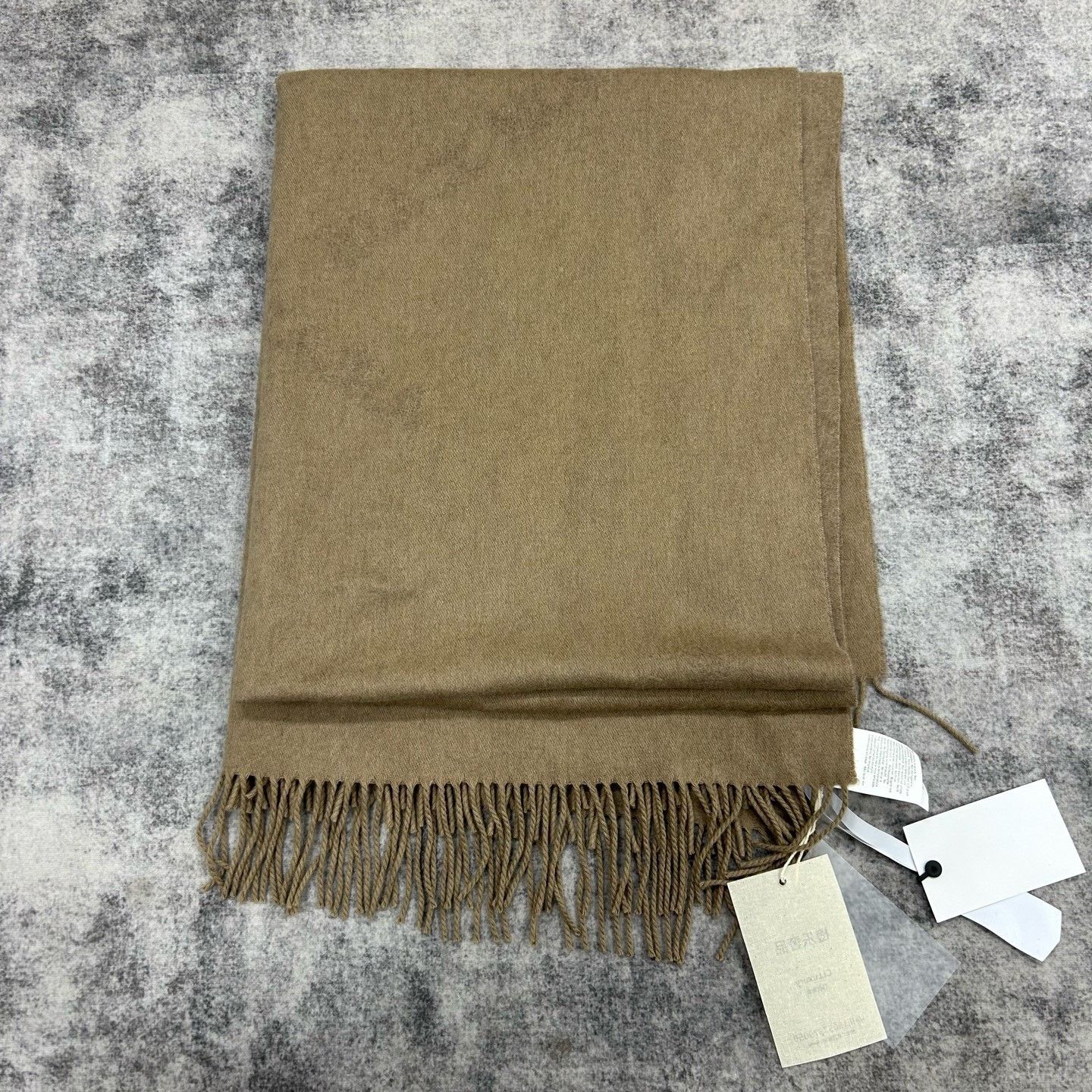Max Mara MaxMara Logo Embroidered Fringe Scarf ONE SIZE Size ONE SIZE - 2 Thumbnail