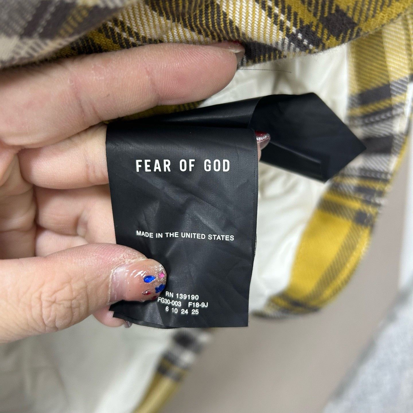 Fear of God FEAR OF GOD 6th Collection Yellow Plaid Padded Jacket L Size US L / EU 52-54 / 3 - 6 Thumbnail