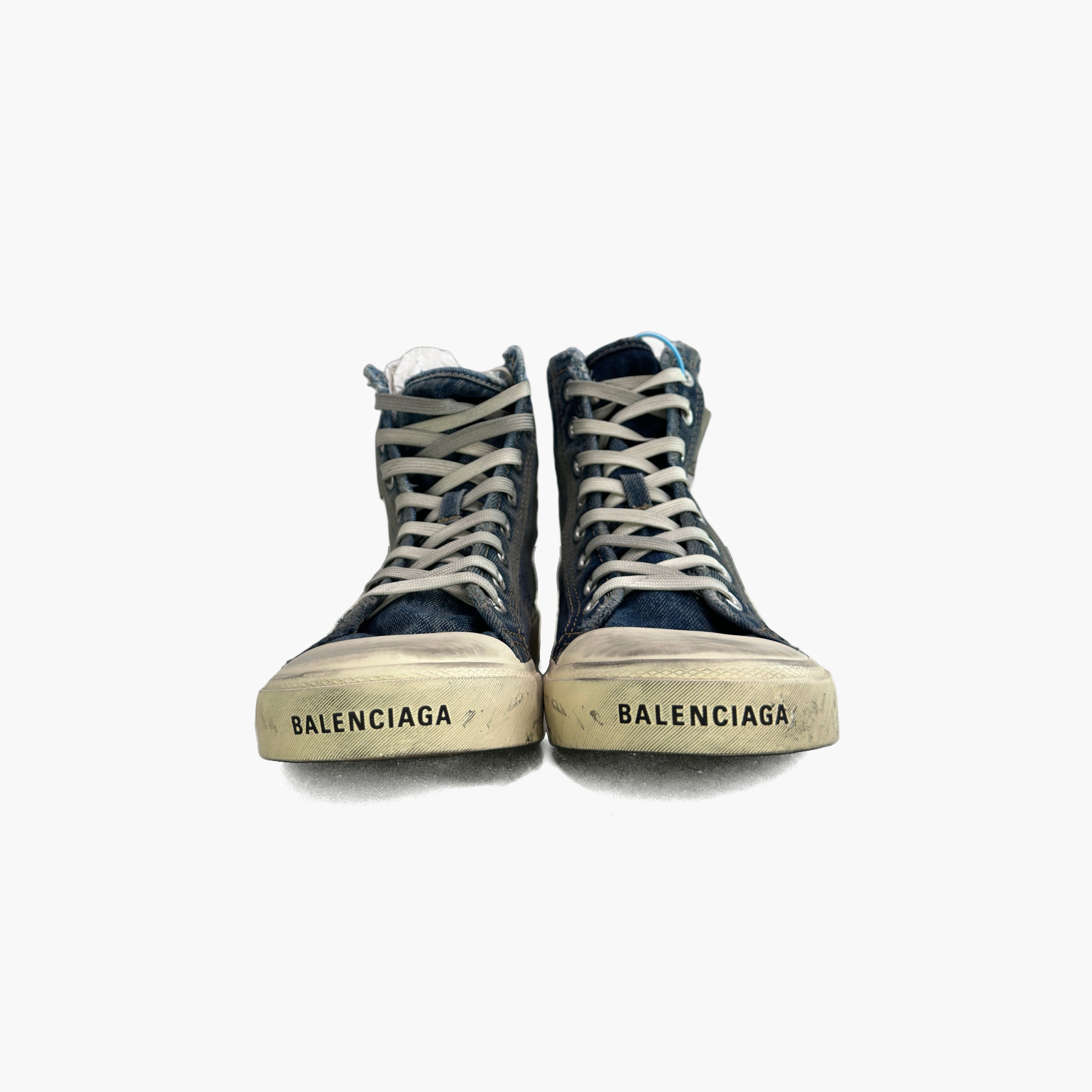 Balenciaga Balenciaga Paris Denim High Top Sneakers Size 8 Size US 8 / EU 41 - 5 Thumbnail
