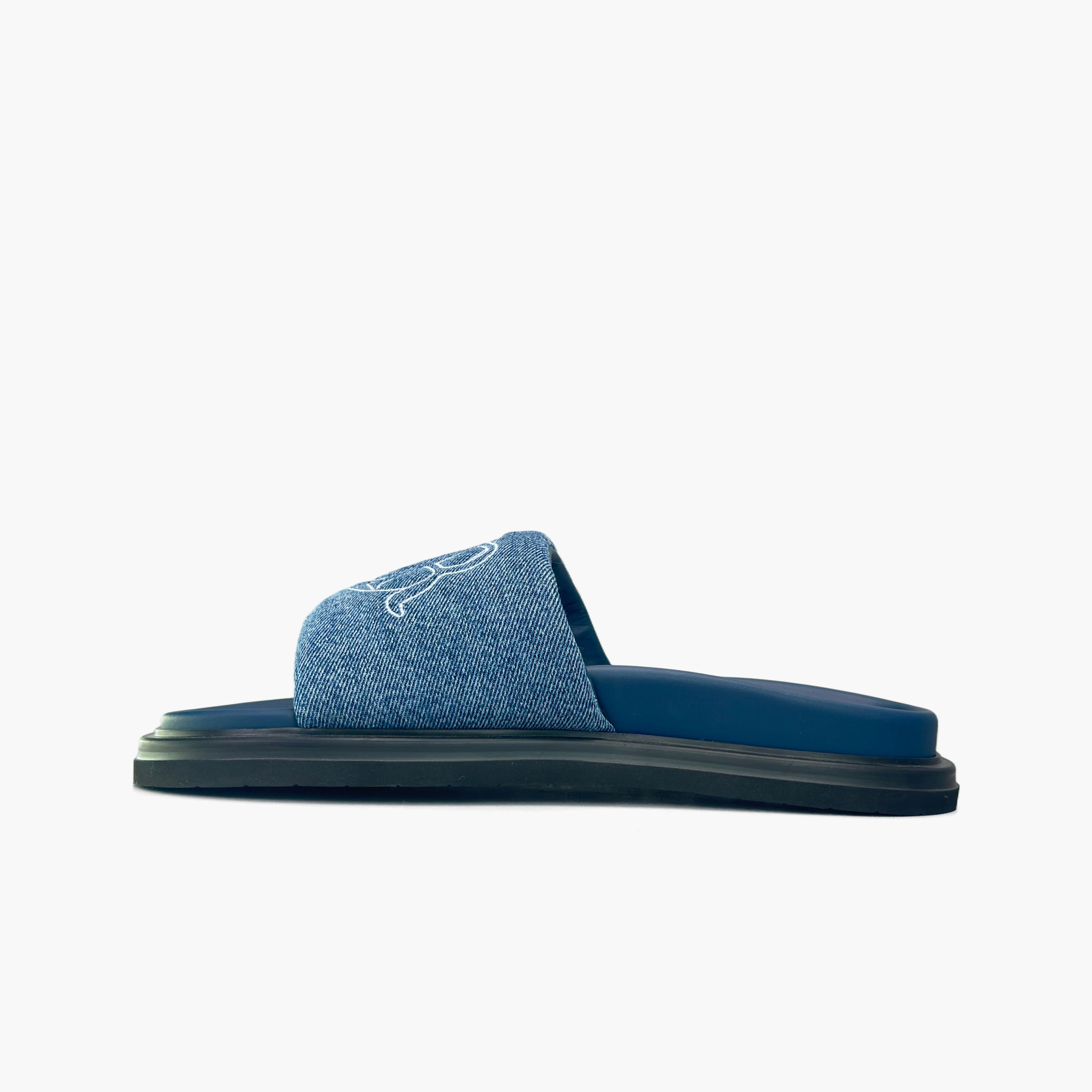 Dior Dior Aqua Denim Logo Slides Size 8 Size US 8 / EU 41 - 3 Thumbnail