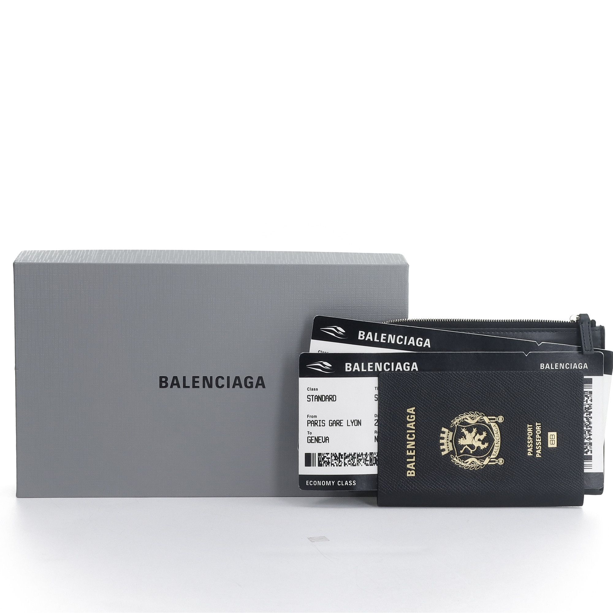 Balenciaga Balenciaga Logo Crest Passport Holder ONE SIZE Size ONE SIZE - 5 Thumbnail