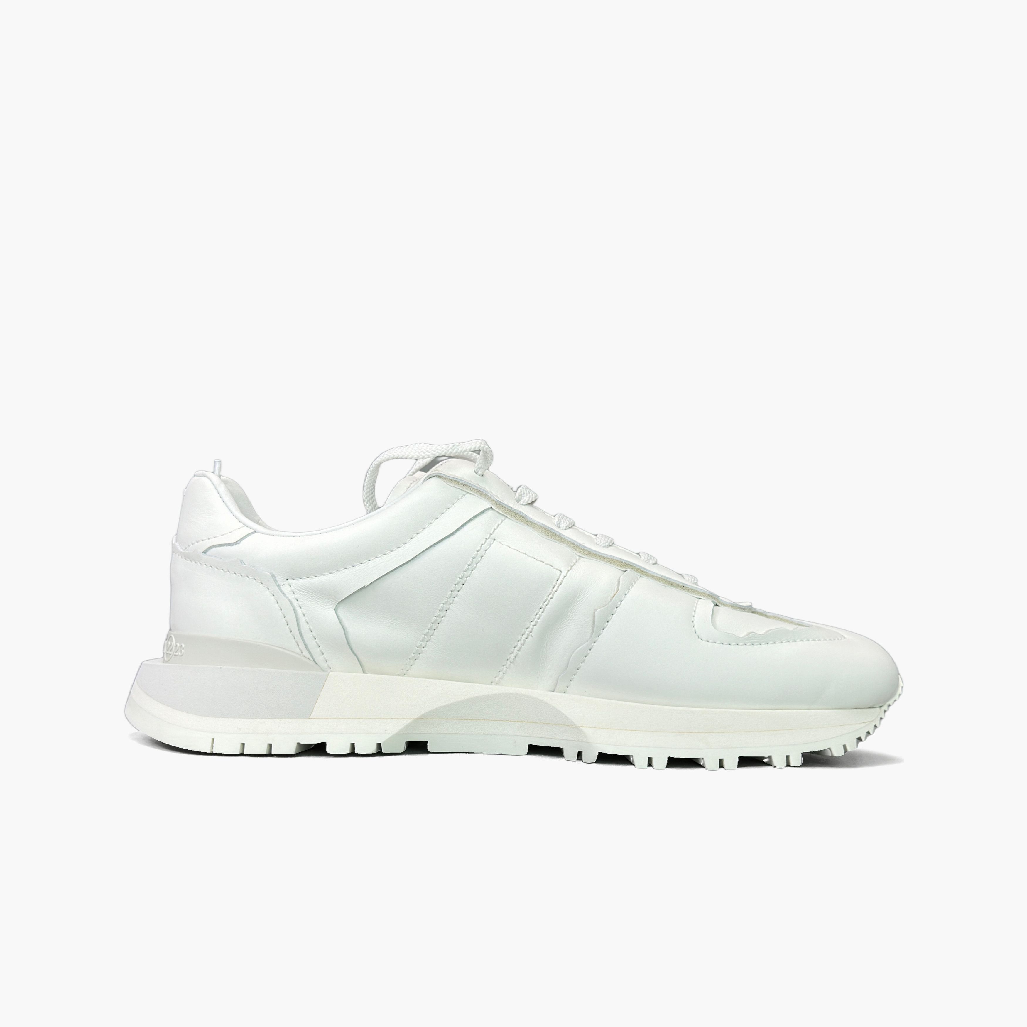 Maison Margiela Maison Margiela White Leather Low-Top Sneakers Size 44 Size US 11 / EU 44 - 2 Thumbnail