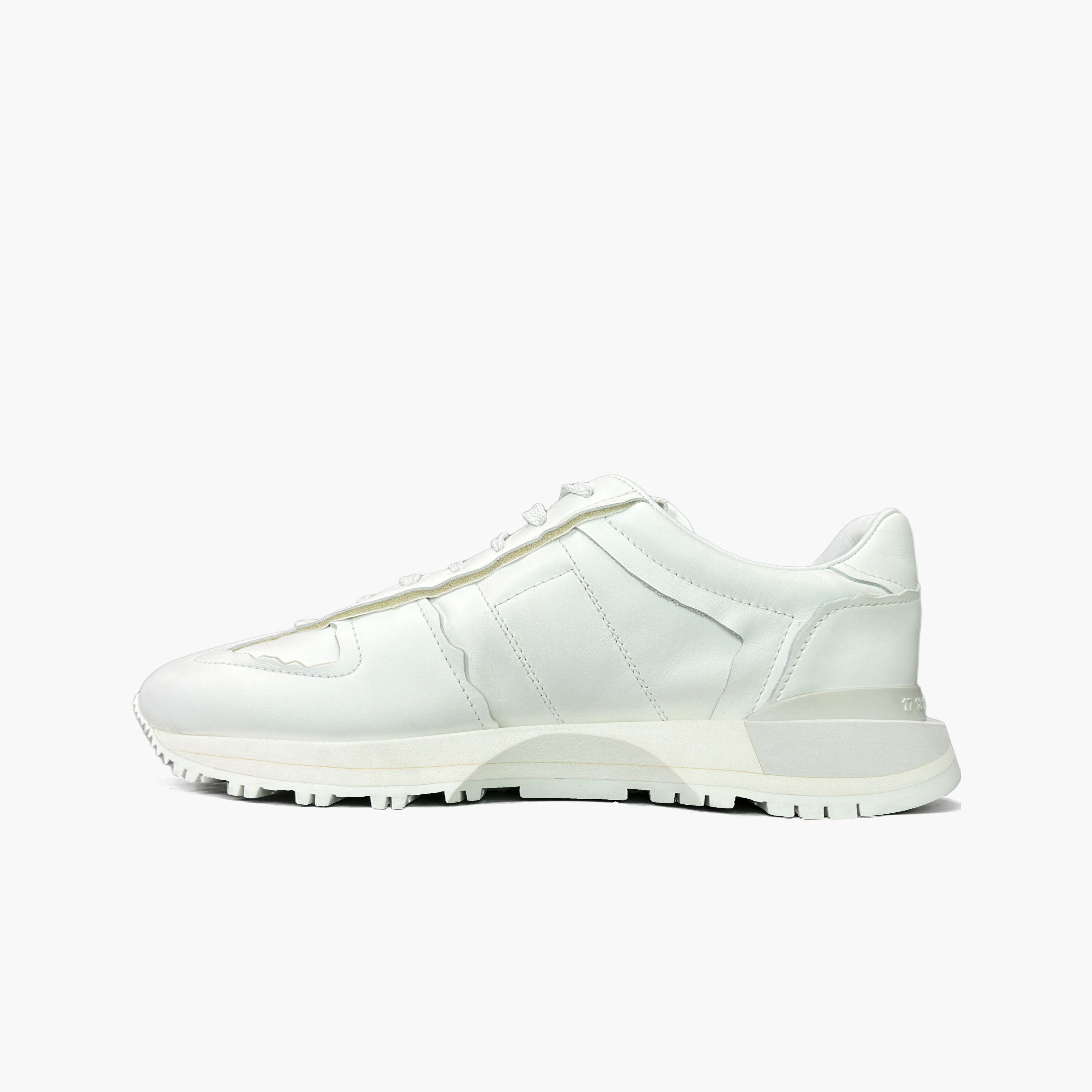 Maison Margiela Maison Margiela White Leather Low-Top Sneakers Size 44 Size US 11 / EU 44 - 3 Thumbnail