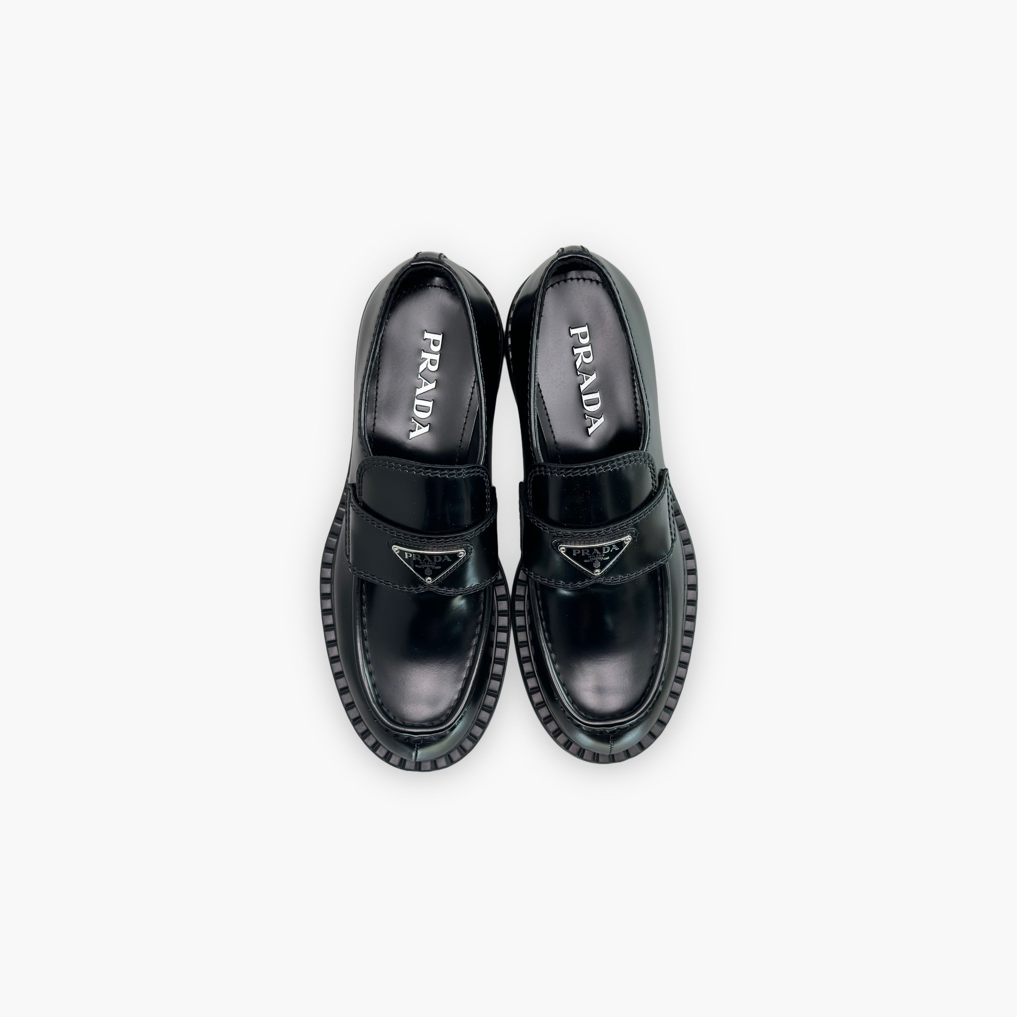 Prada Prada Chocolate Brushed Leather Loafers Size 7 Size US 7 / EU 40 - 9 Thumbnail