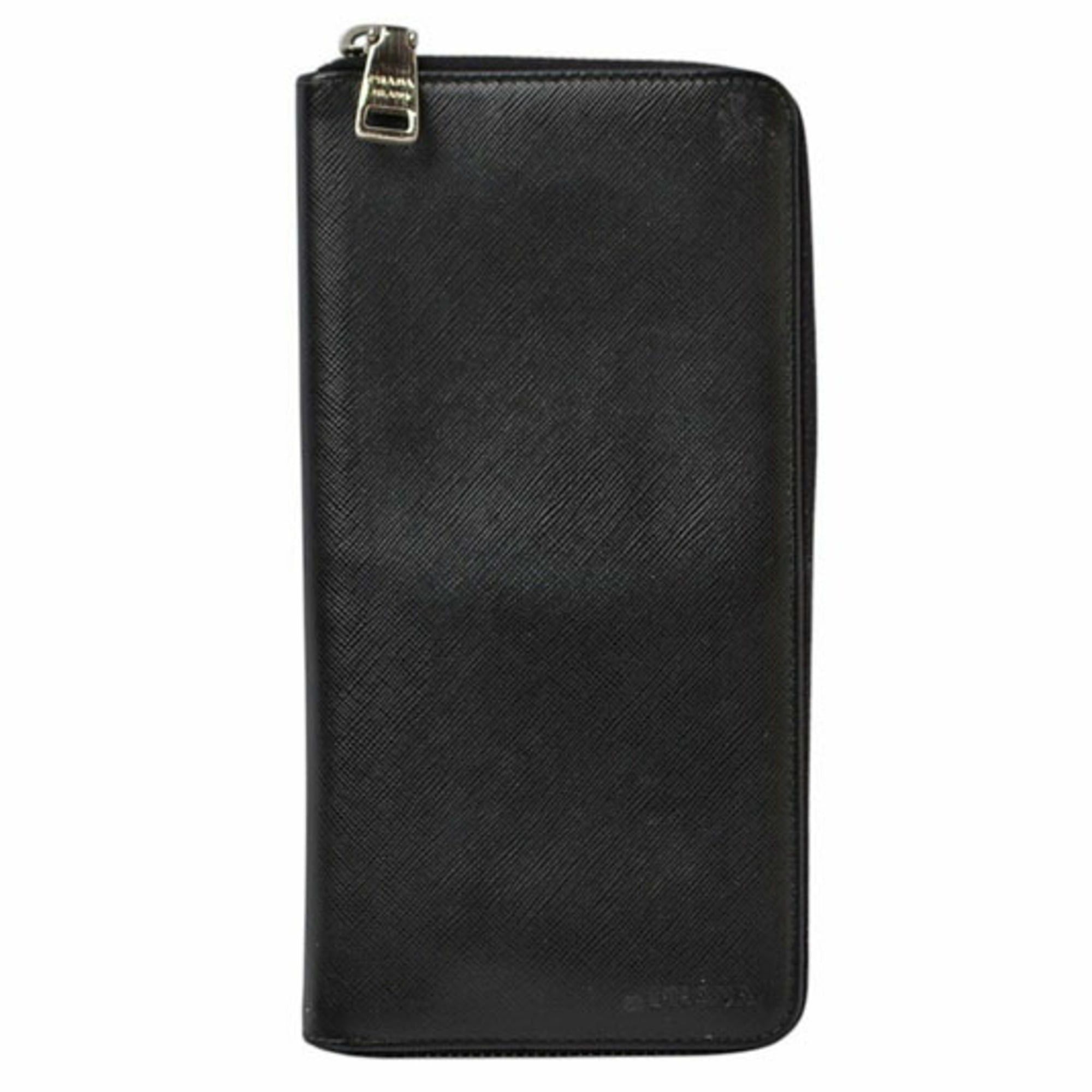 Prada Prada wallet, PRADA long round fold, 2M1264 SAFFIANO, black. Size ONE SIZE - 2 Thumbnail