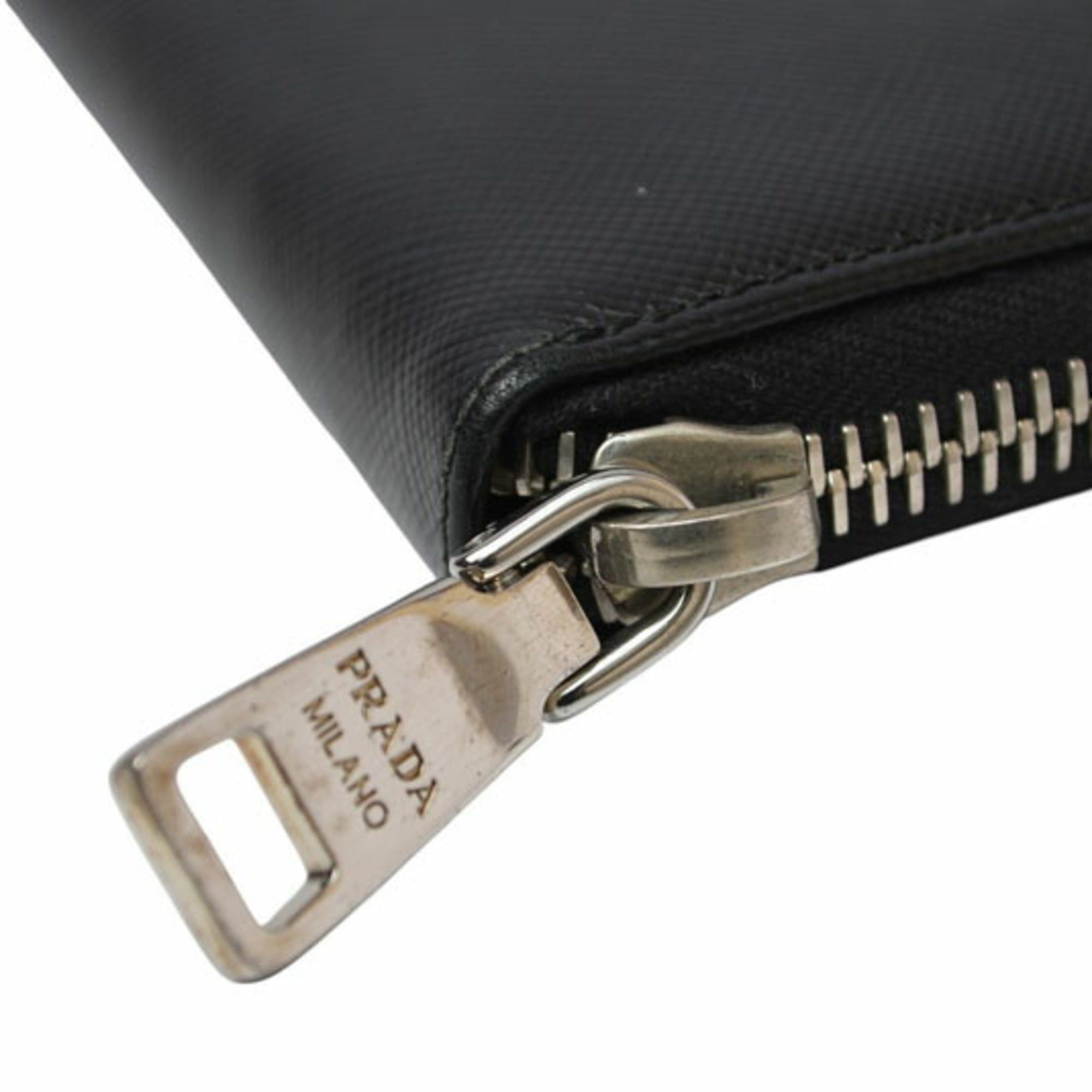 Prada Prada wallet, PRADA long round fold, 2M1264 SAFFIANO, black. Size ONE SIZE - 5 Thumbnail