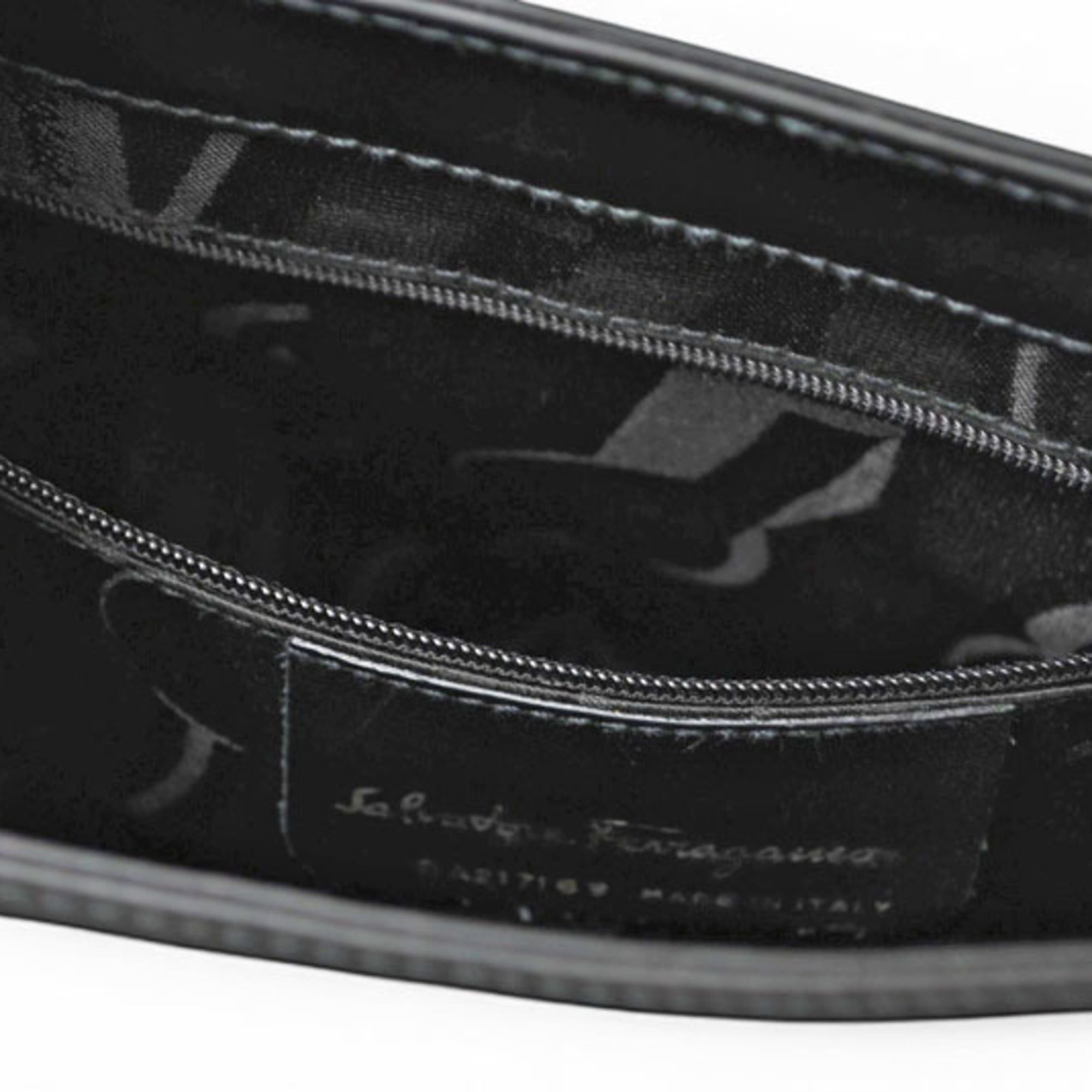 Salvatore Ferragamo Salvatore Ferragamo Ferragamo Tote Bag Shoulder Salvatore Vara Chain Black AU-21 0186 Size ONE SIZE - 15 Thumbnail