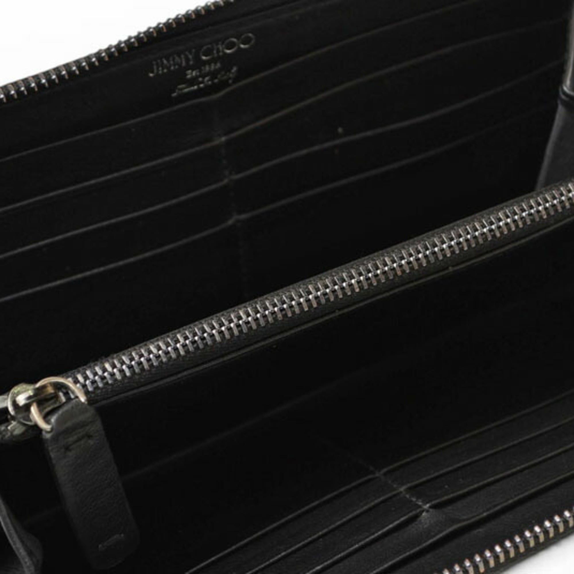 Jimmy Choo Jimmy Choo Round Long Wallet, Leather, Star Studs, Black Size ONE SIZE - 12 Thumbnail