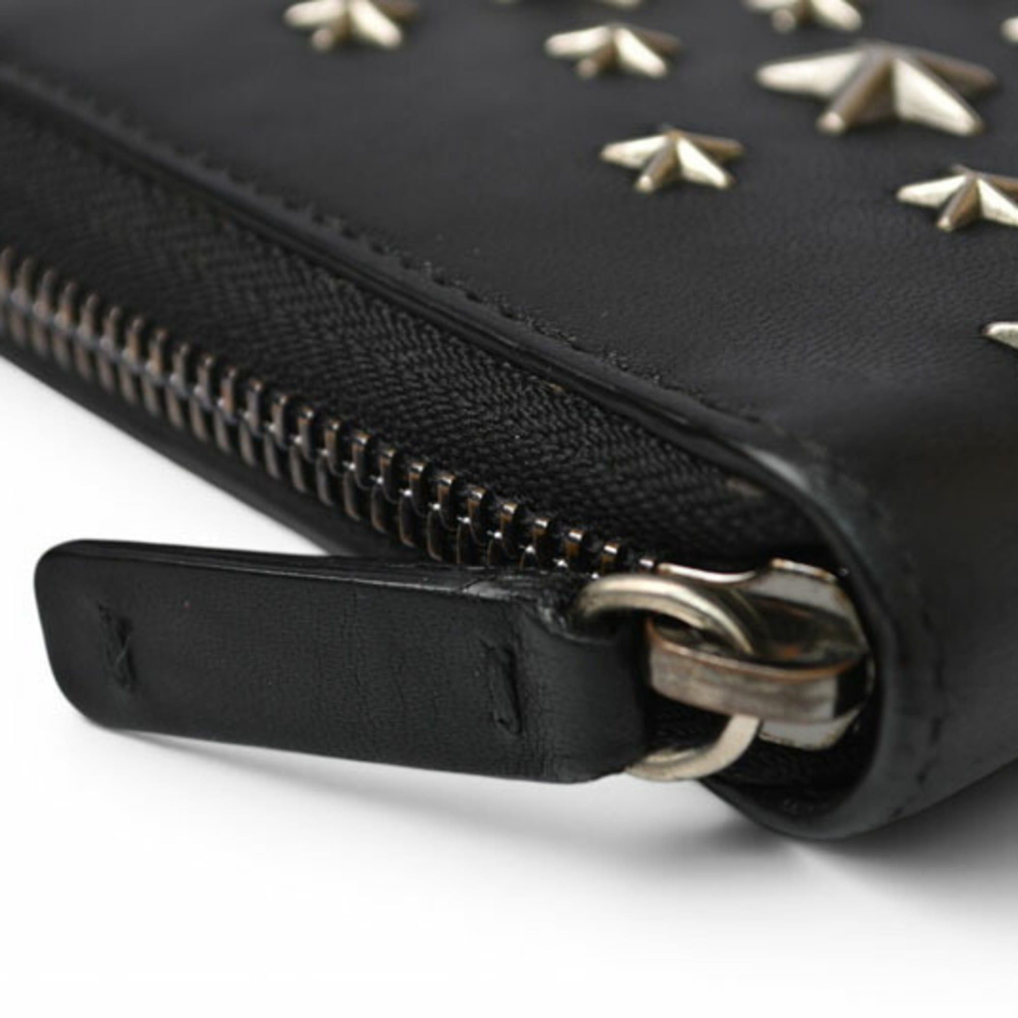 Jimmy Choo Jimmy Choo Round Long Wallet, Leather, Star Studs, Black Size ONE SIZE - 3 Thumbnail