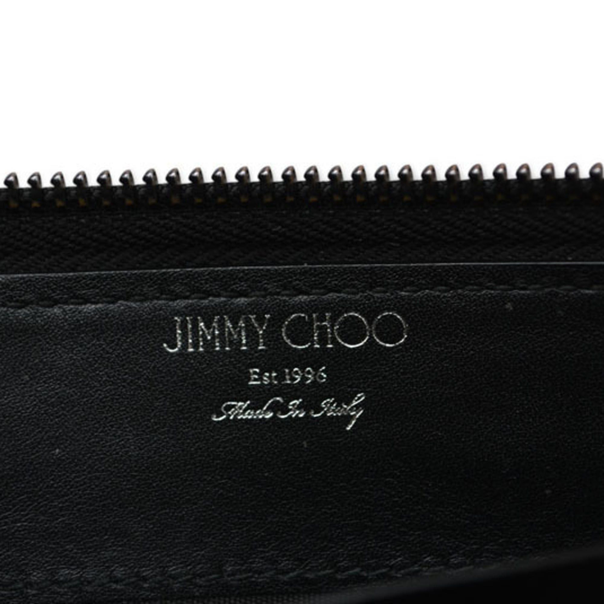 Jimmy Choo Jimmy Choo Round Long Wallet, Leather, Star Studs, Black Size ONE SIZE - 9 Thumbnail