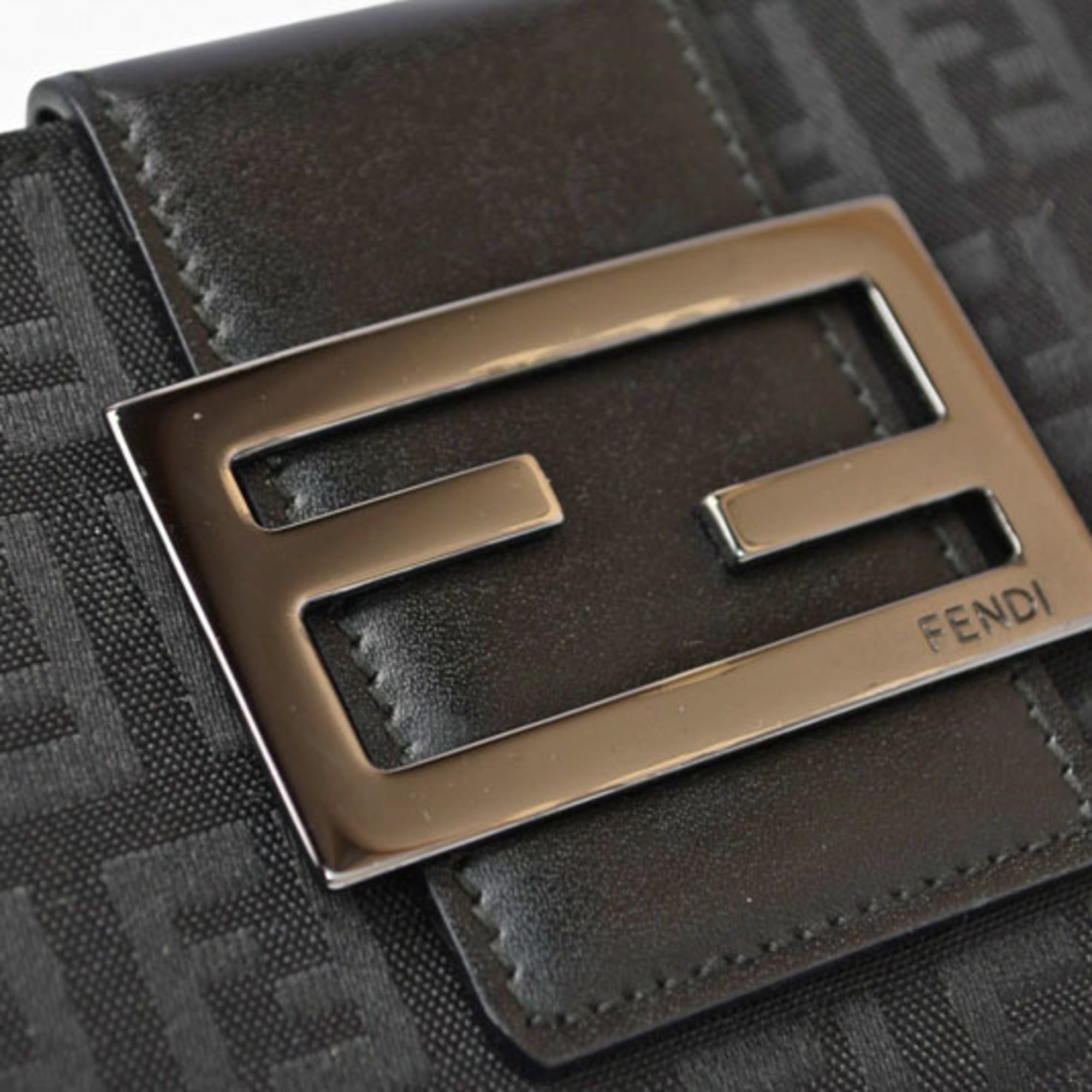 Fendi Fendi Bi-fold Wallet 8M0035 ZUCCA Pattern Black Size ONE SIZE - 5 Thumbnail
