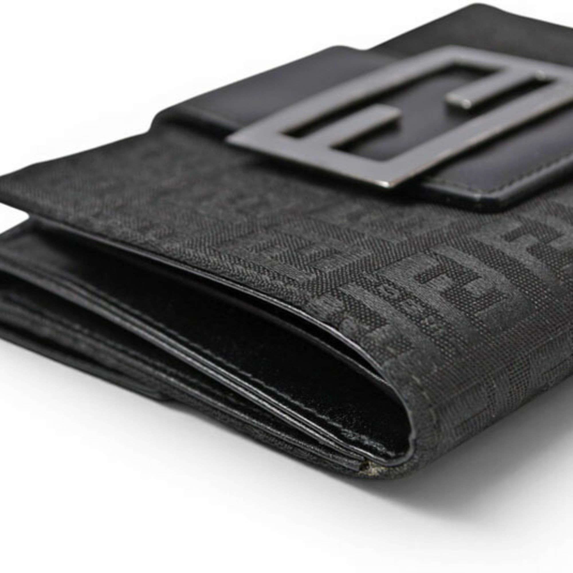 Fendi Fendi Bi-fold Wallet 8M0035 ZUCCA Pattern Black Size ONE SIZE - 4 Thumbnail