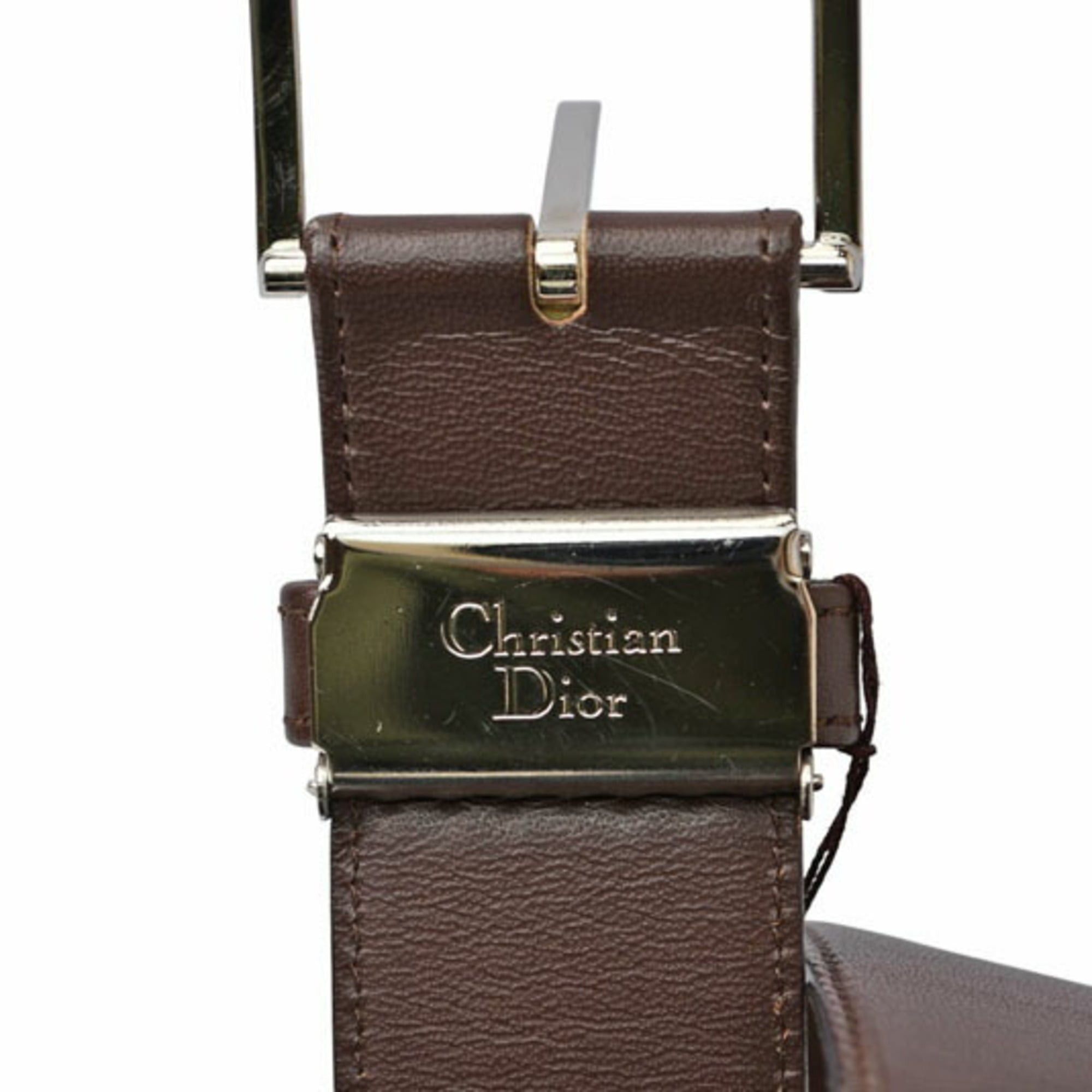 Dior Christian Dior reversible belt, one size fits all, leather, brown, men's. Size ONE SIZE - 4 Thumbnail