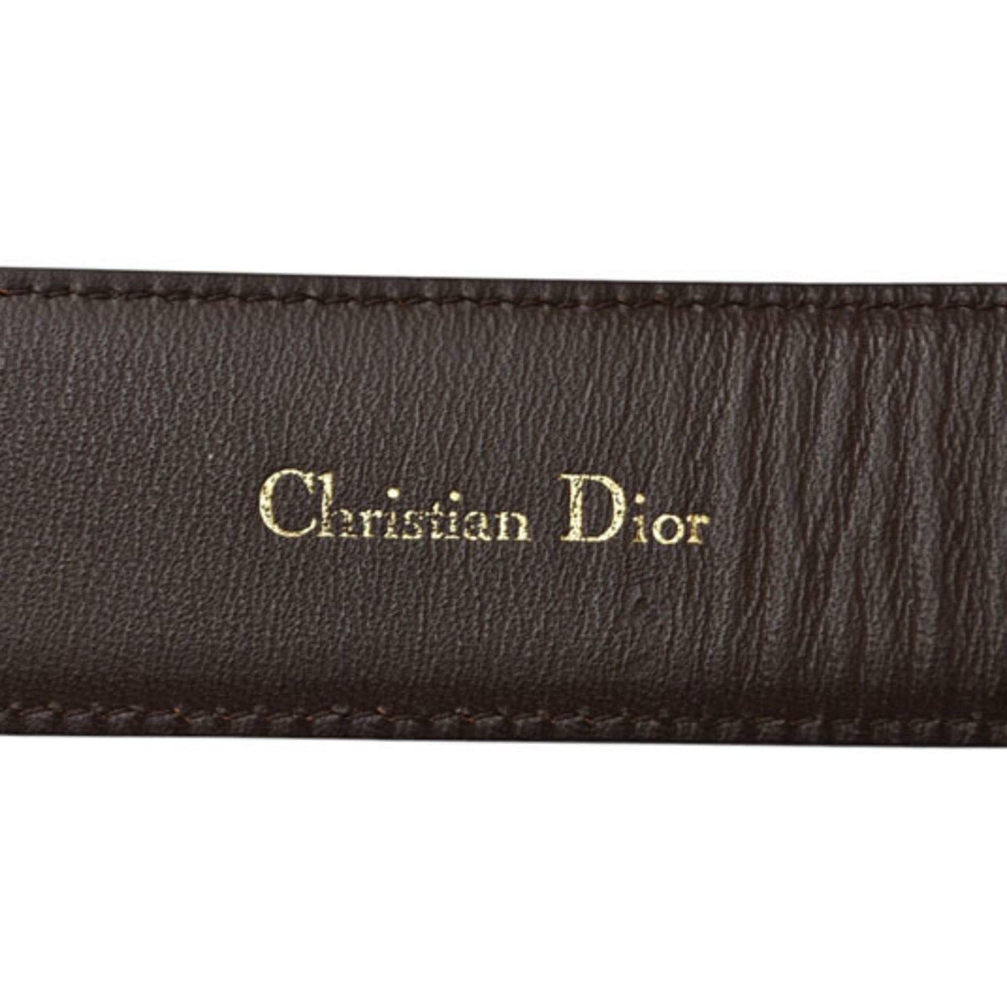 Dior Christian Dior reversible belt, one size fits all, leather, brown, men's. Size ONE SIZE - 5 Thumbnail