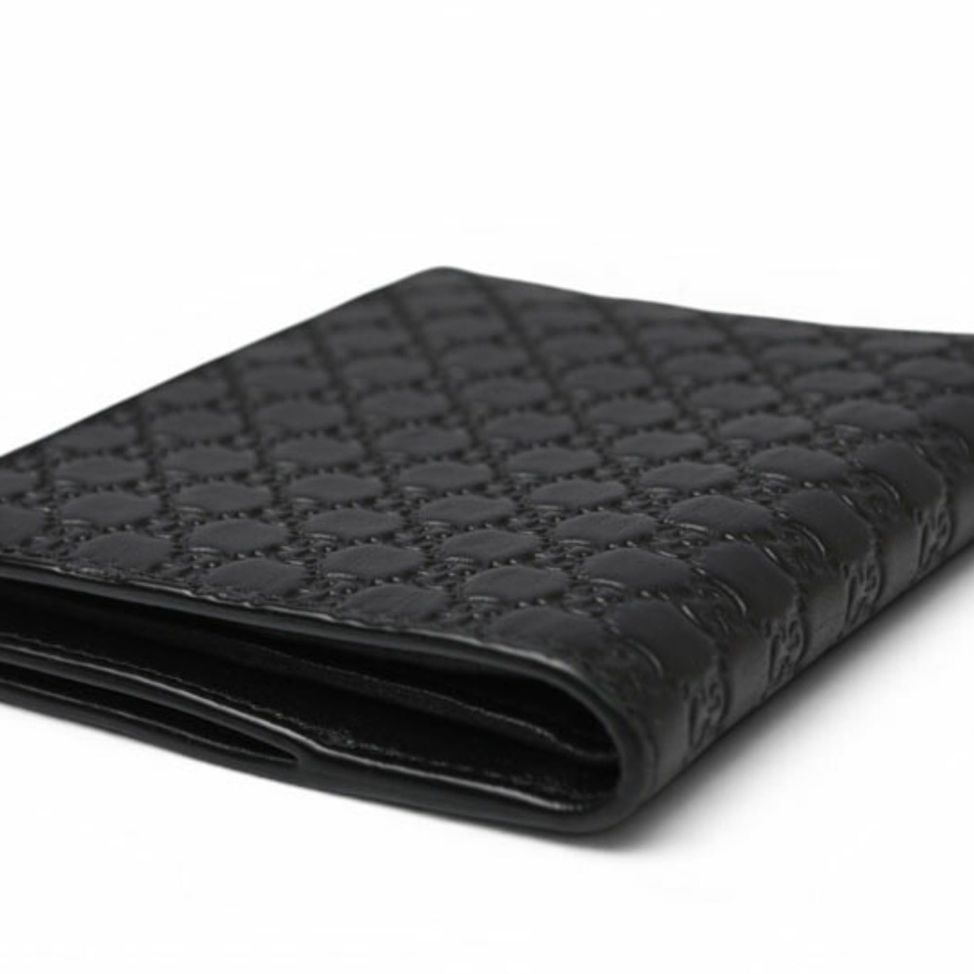 Gucci Gucci Outlet Unused Mini Folding Wallet GUCCI Microguccissima Black 544475 Size ONE SIZE - 3 Thumbnail