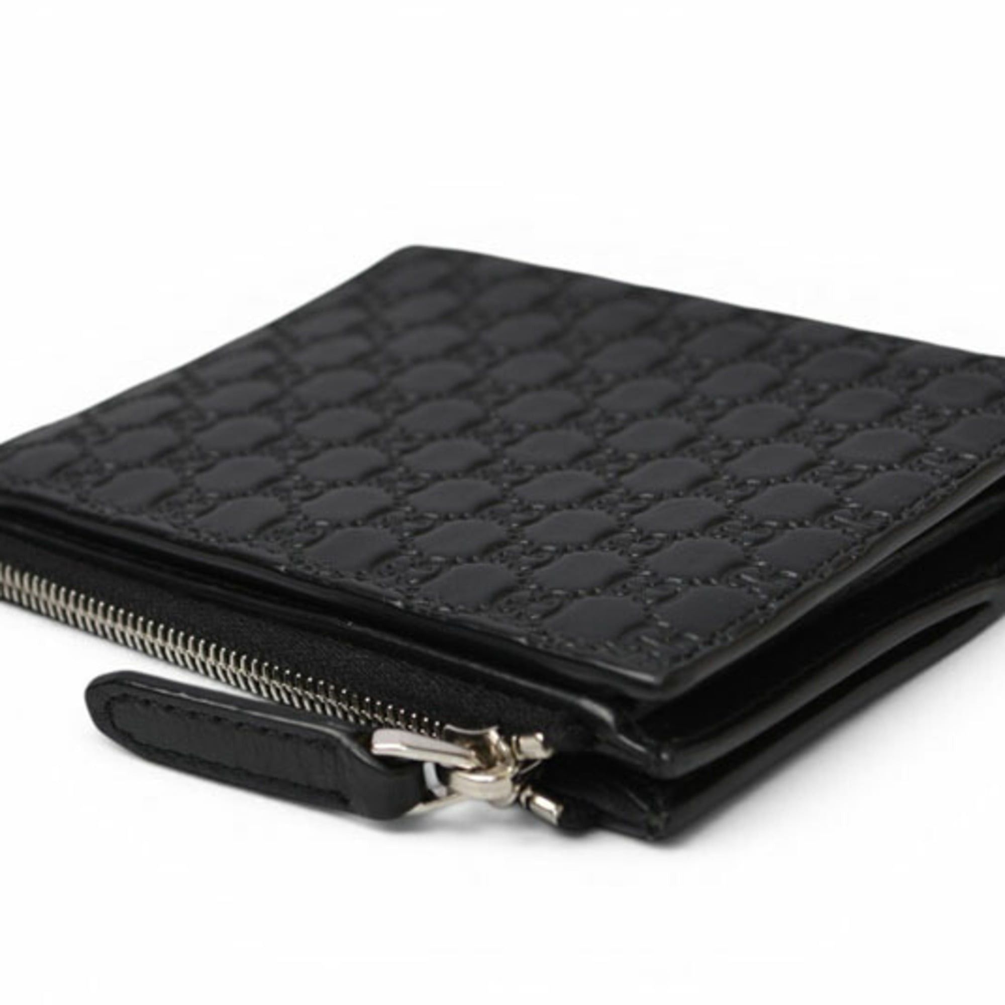 Gucci Gucci Outlet Unused Mini Folding Wallet GUCCI Microguccissima Black 544475 Size ONE SIZE - 4 Thumbnail