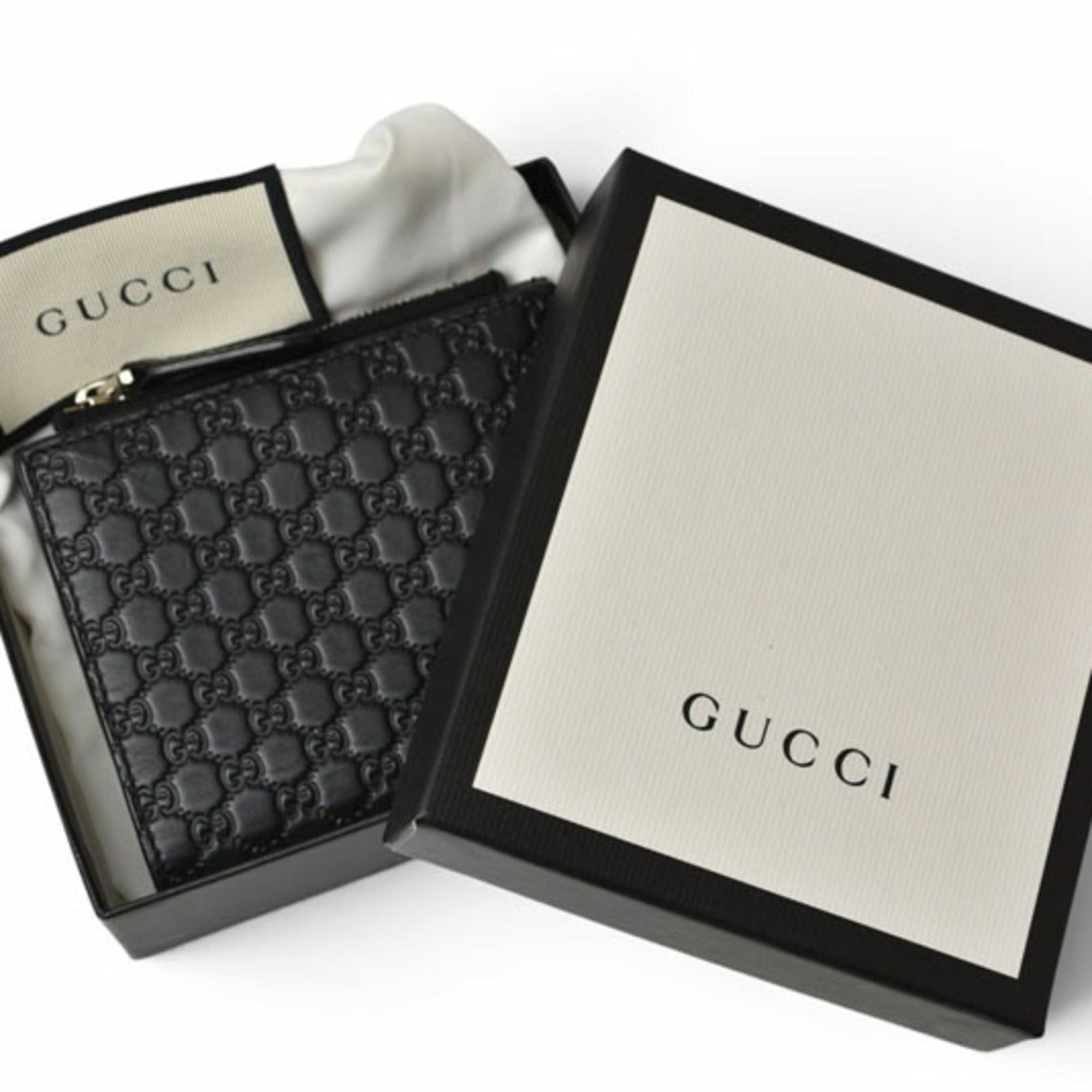 Gucci Gucci Outlet Unused Mini Folding Wallet GUCCI Microguccissima Black 544475 Size ONE SIZE - 10 Thumbnail