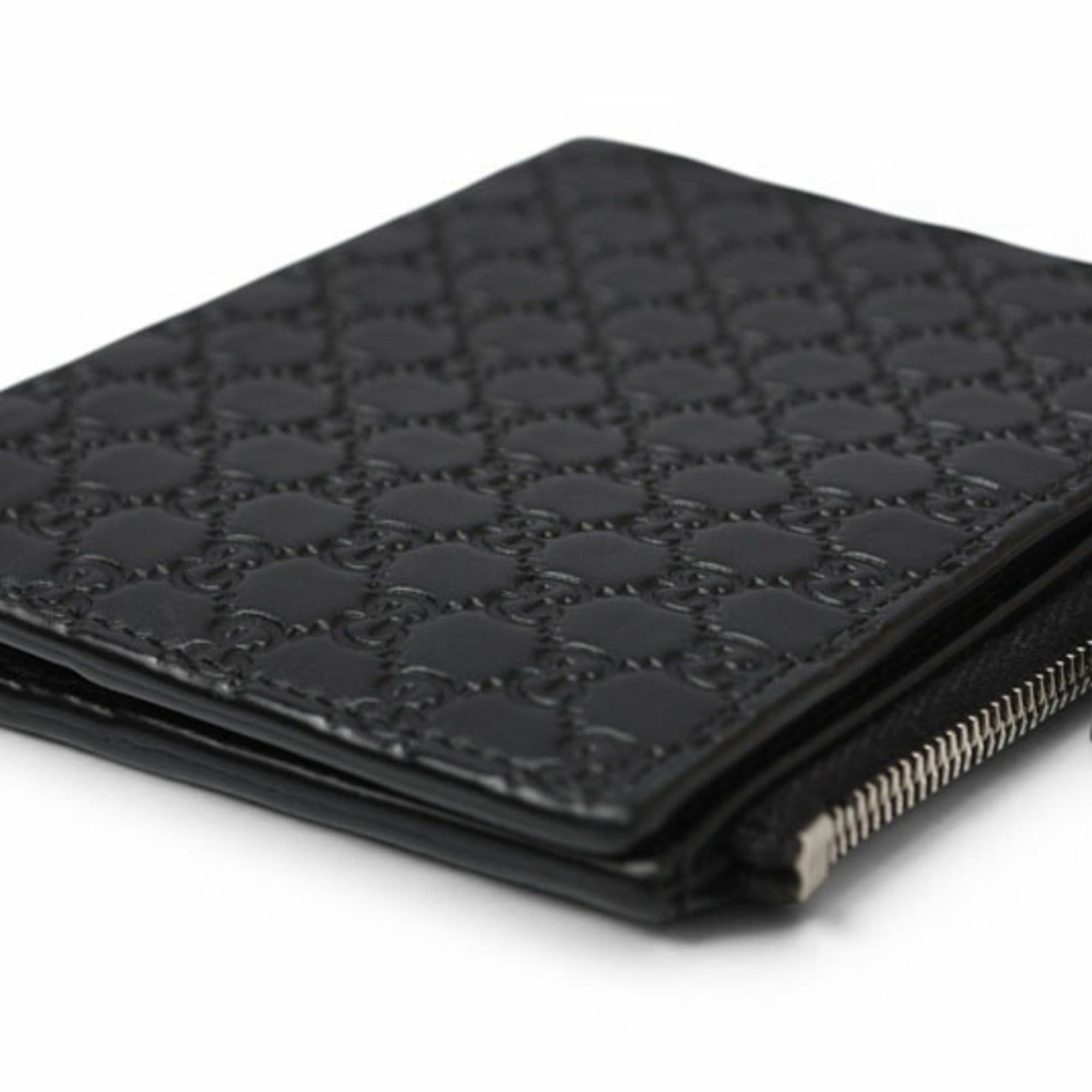 Gucci Gucci Outlet Unused Mini Folding Wallet GUCCI Microguccissima Black 544475 Size ONE SIZE - 5 Thumbnail