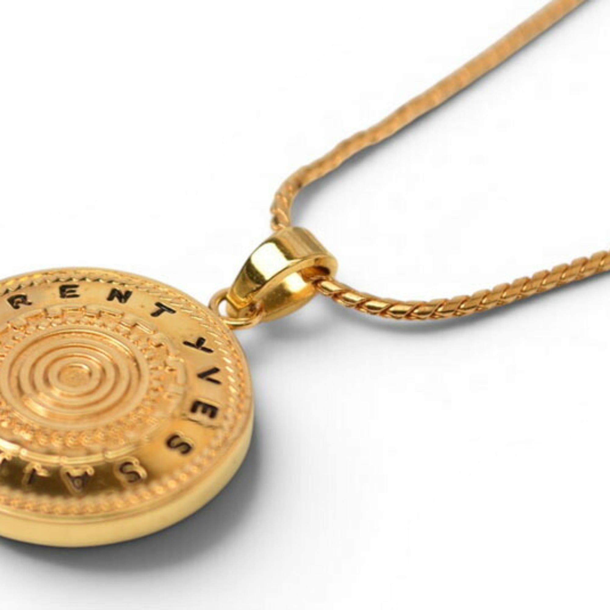 Yves Saint Laurent Yves Saint Laurent necklace pendant, unisex, gold plate motif, YSL. Size ONE SIZE - 4 Thumbnail