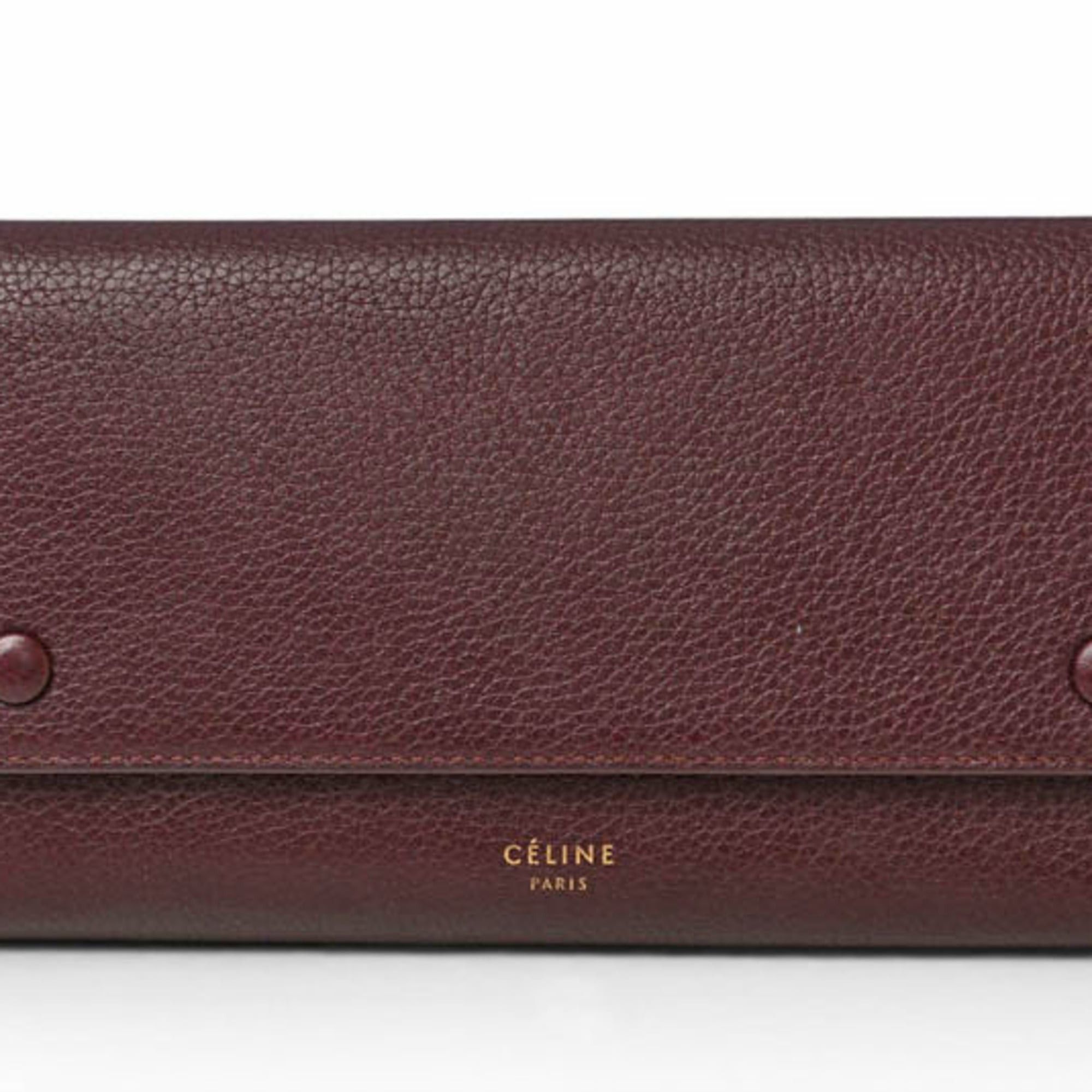 Celine Celine wallet, CELINE long large flap, multifunction, wine color, 101673AFE.28WN Size ONE SIZE - 2 Thumbnail