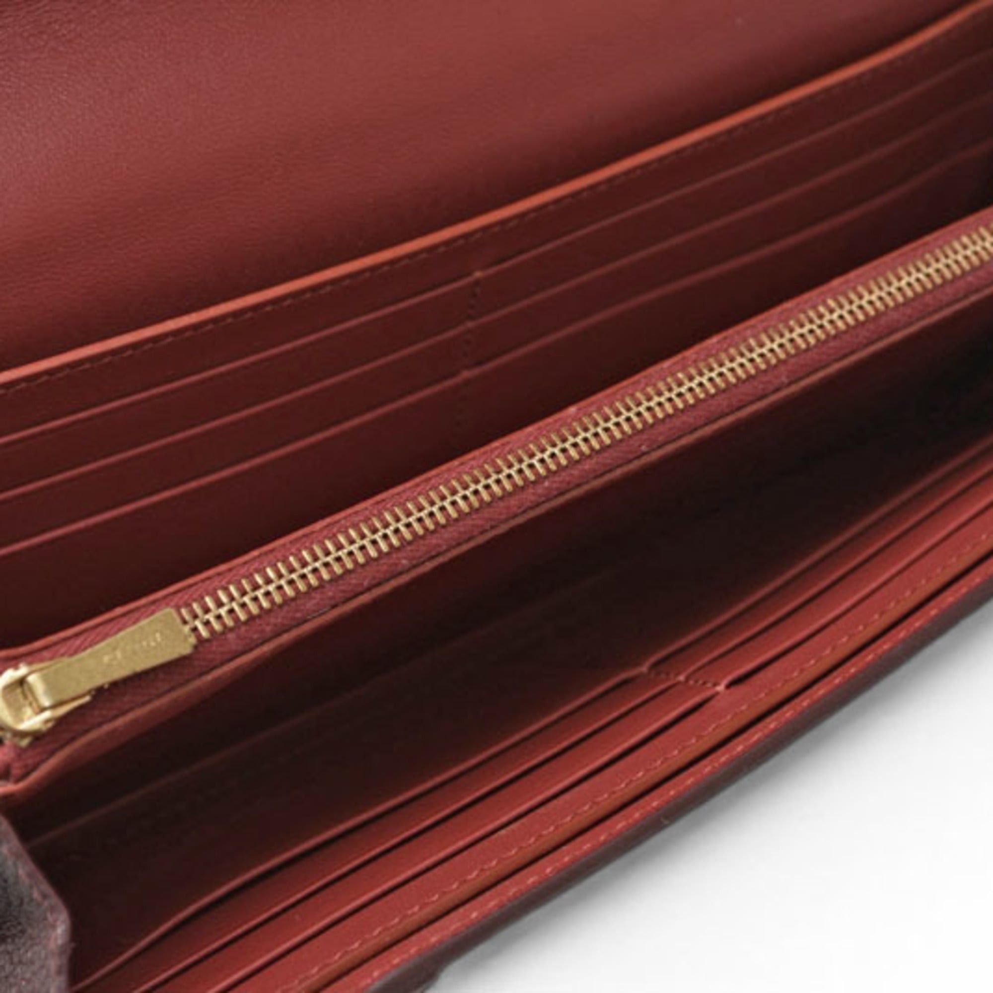 Celine Celine wallet, CELINE long large flap, multifunction, wine color, 101673AFE.28WN Size ONE SIZE - 11 Thumbnail