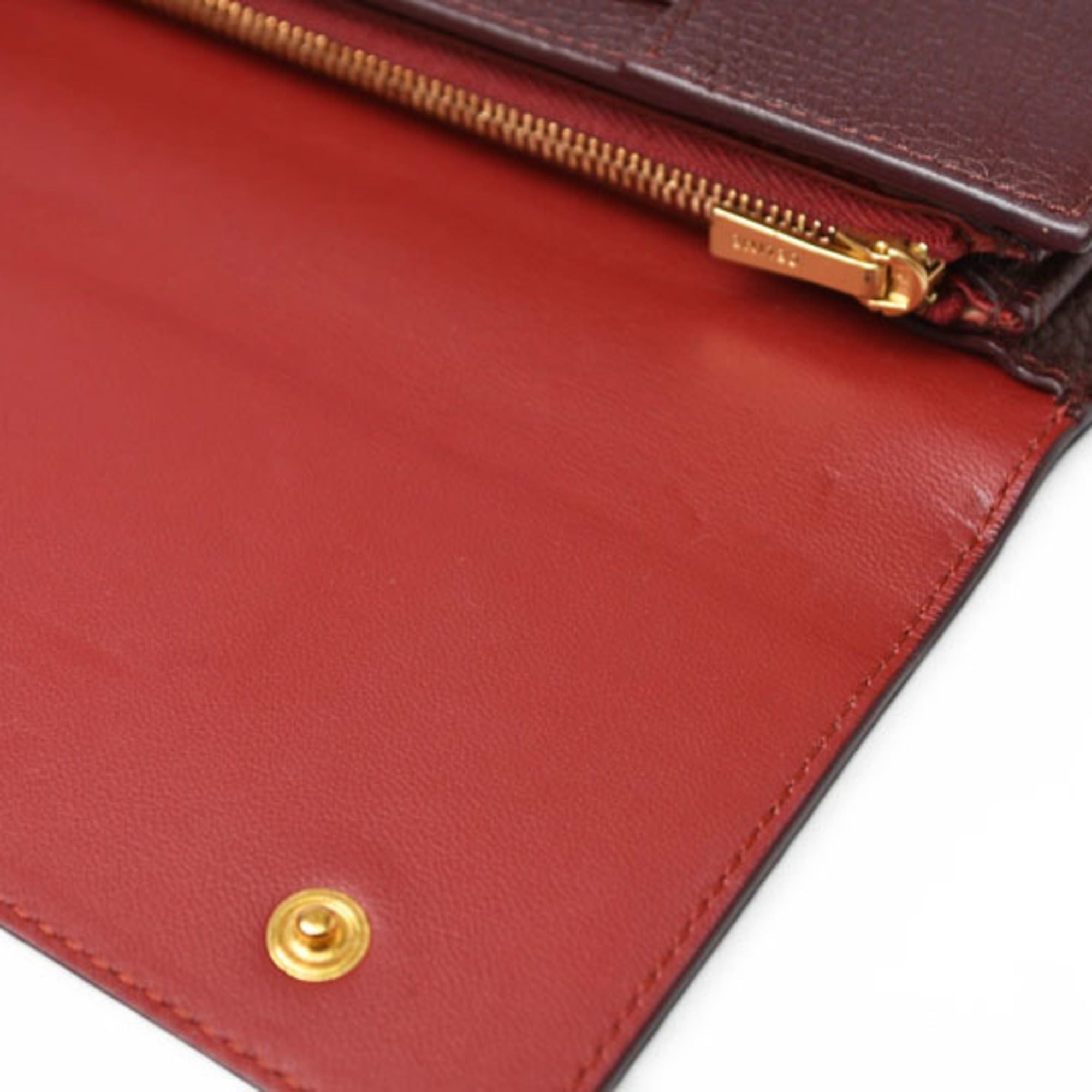 Celine Celine wallet, CELINE long large flap, multifunction, wine color, 101673AFE.28WN Size ONE SIZE - 10 Thumbnail