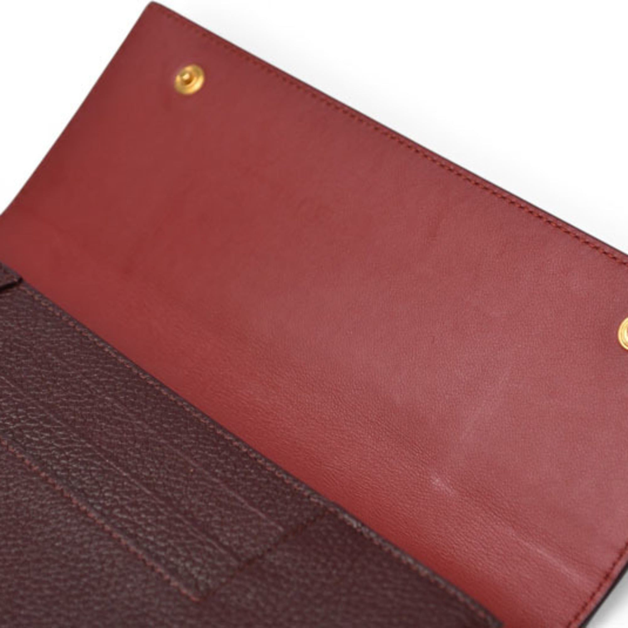 Celine Celine wallet, CELINE long large flap, multifunction, wine color, 101673AFE.28WN Size ONE SIZE - 9 Thumbnail