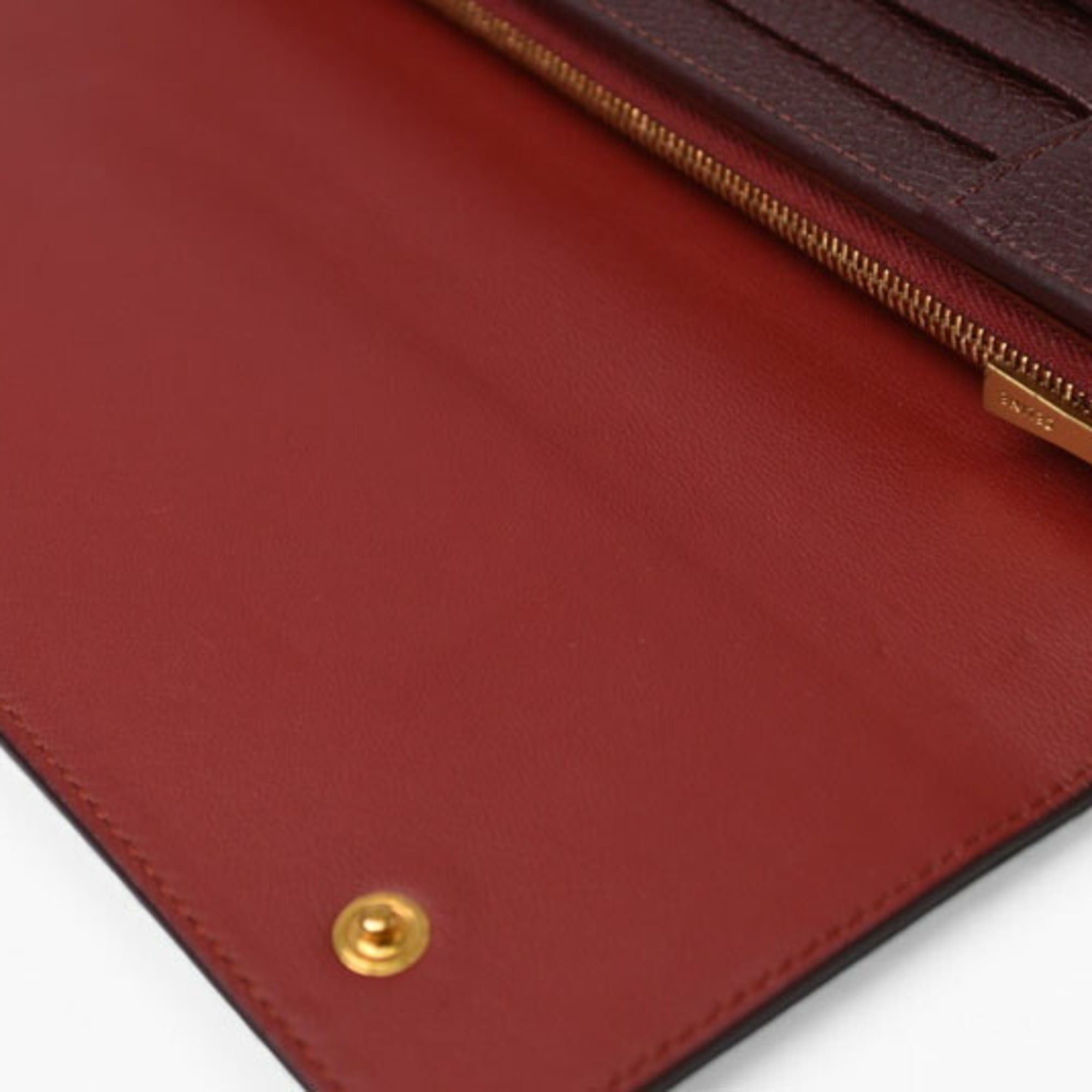 Celine Celine wallet, CELINE long large flap, multifunction, wine color, 101673AFE.28WN Size ONE SIZE - 8 Thumbnail