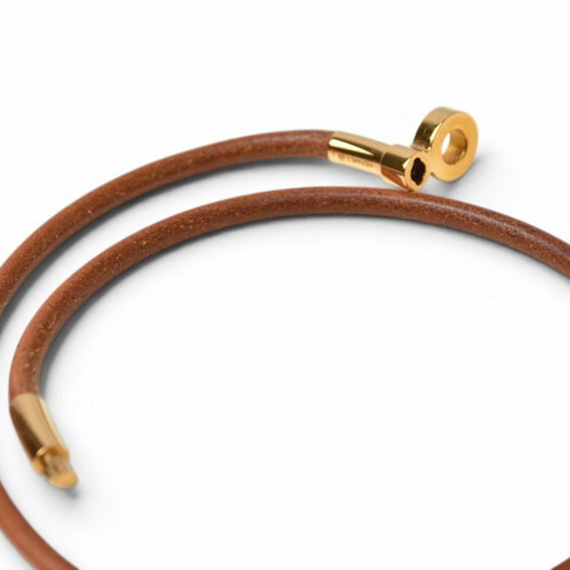 Hermes Hermes Bangle Bracelet HERMES Double Kelly Choker Women's Brown Size ONE SIZE - 6 Thumbnail