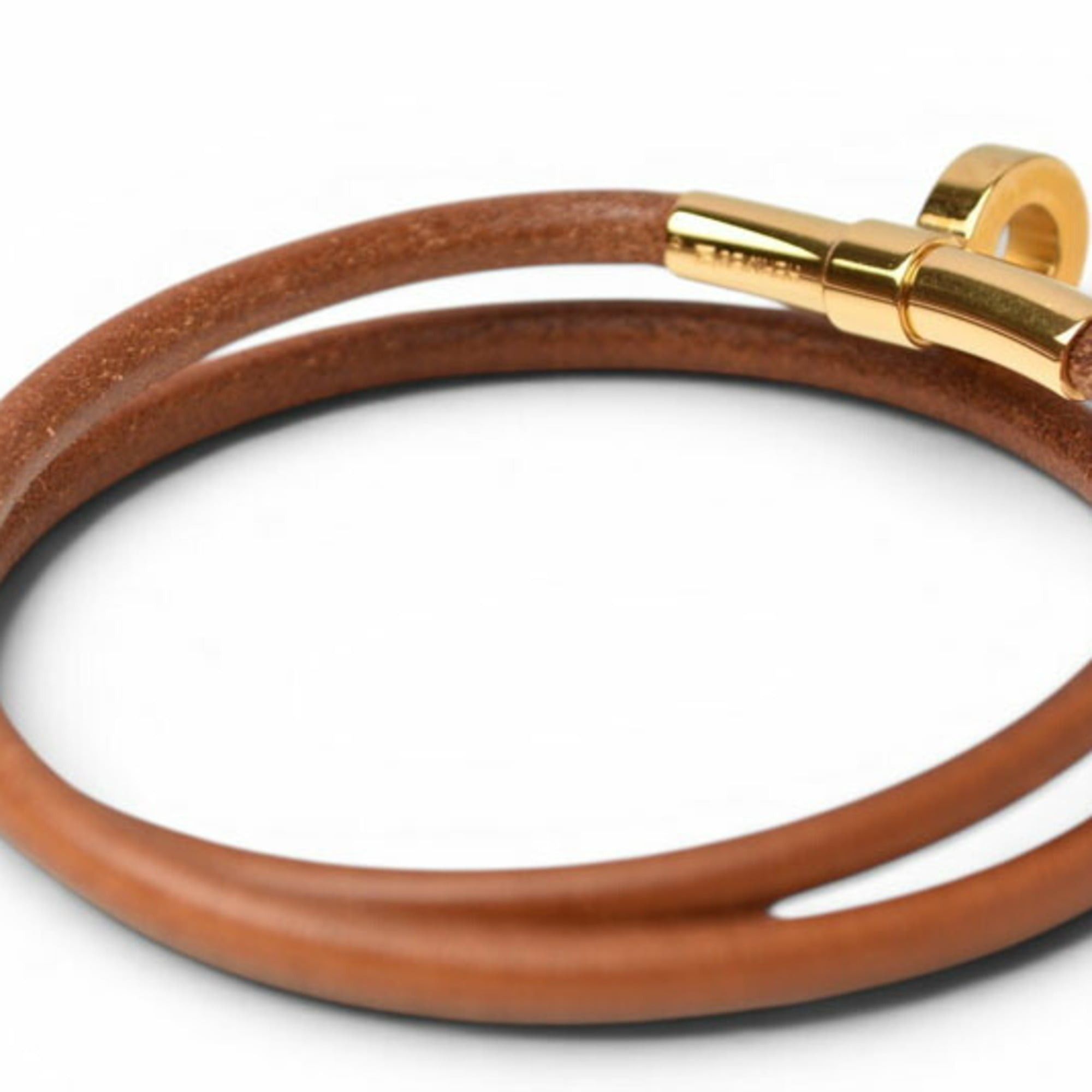 Hermes Hermes Bangle Bracelet HERMES Double Kelly Choker Women's Brown Size ONE SIZE - 4 Thumbnail