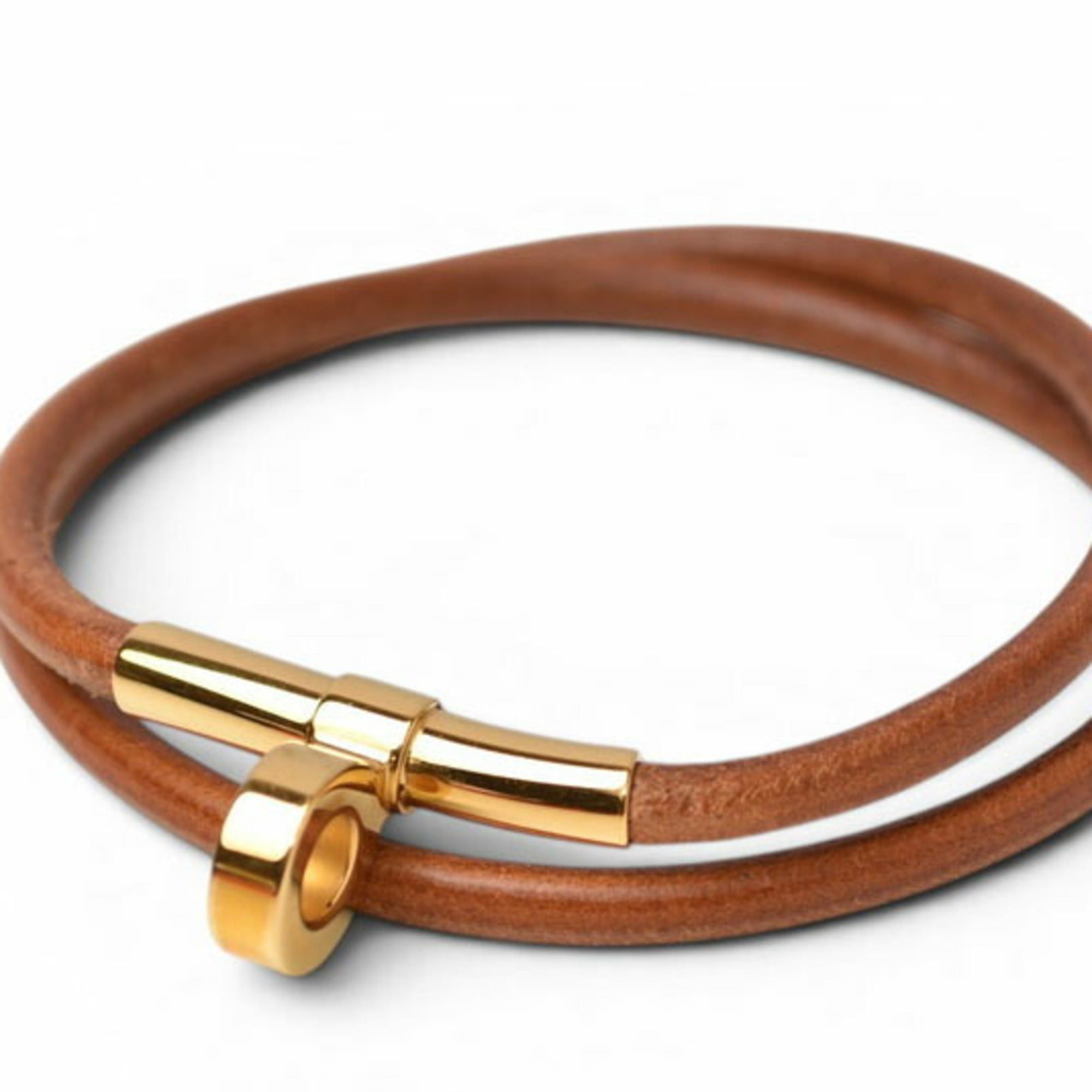 Hermes Hermes Bangle Bracelet HERMES Double Kelly Choker Women's Brown Size ONE SIZE - 2 Thumbnail