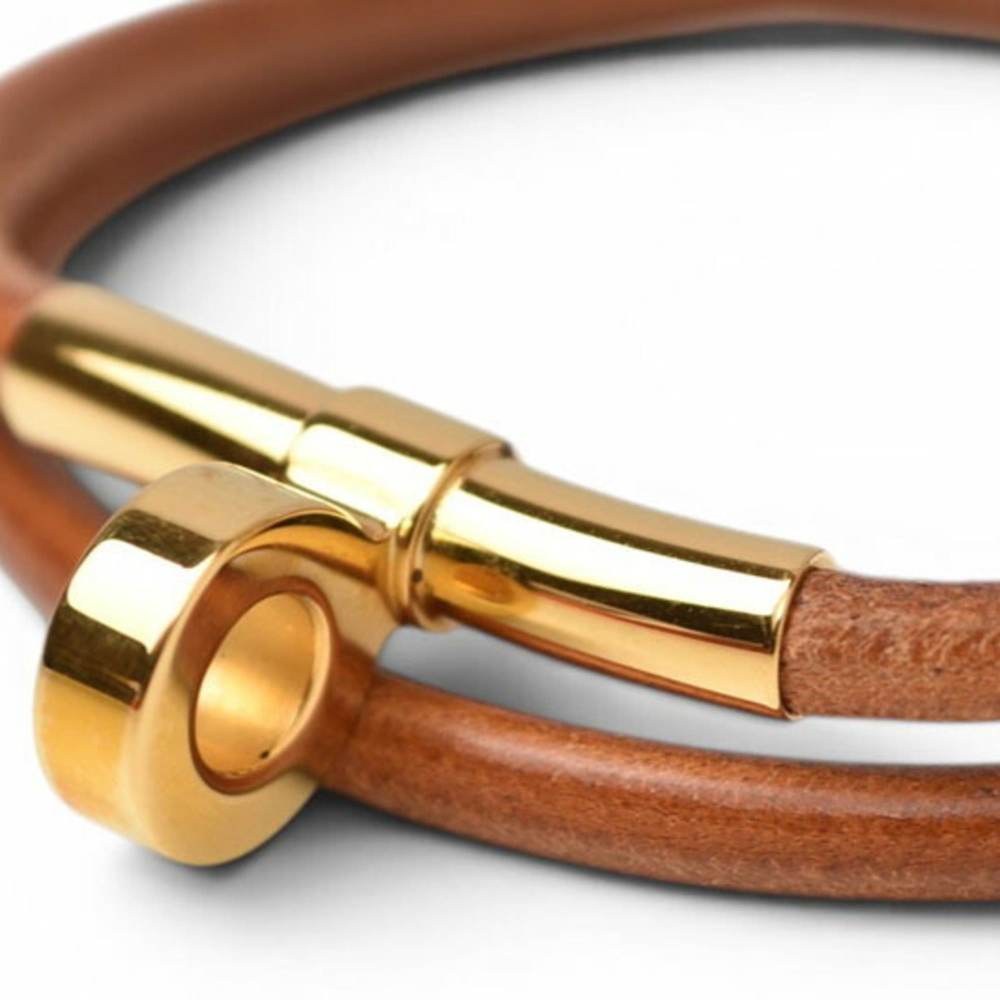 Hermes Hermes Bangle Bracelet HERMES Double Kelly Choker Women's Brown Size ONE SIZE - 3 Thumbnail